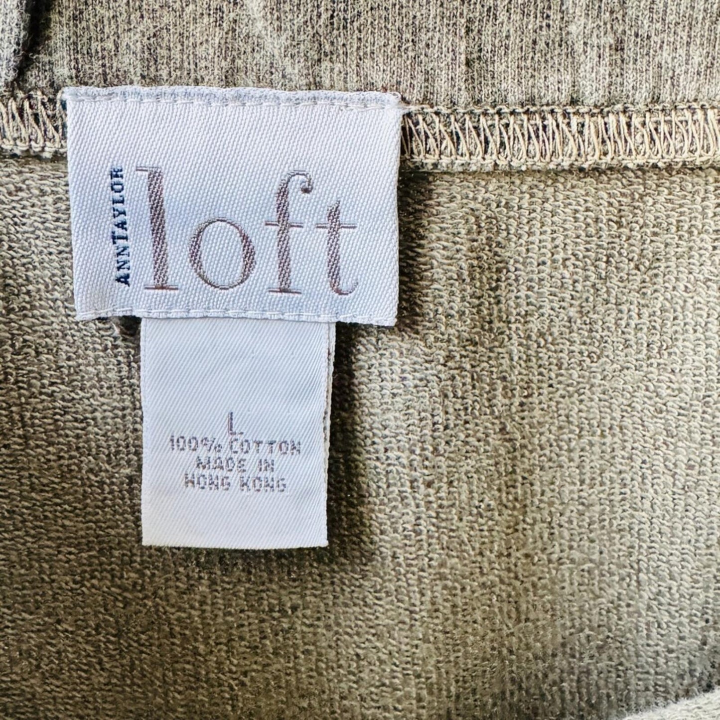 LOFT Olive Green Midi Drawstring Skirt