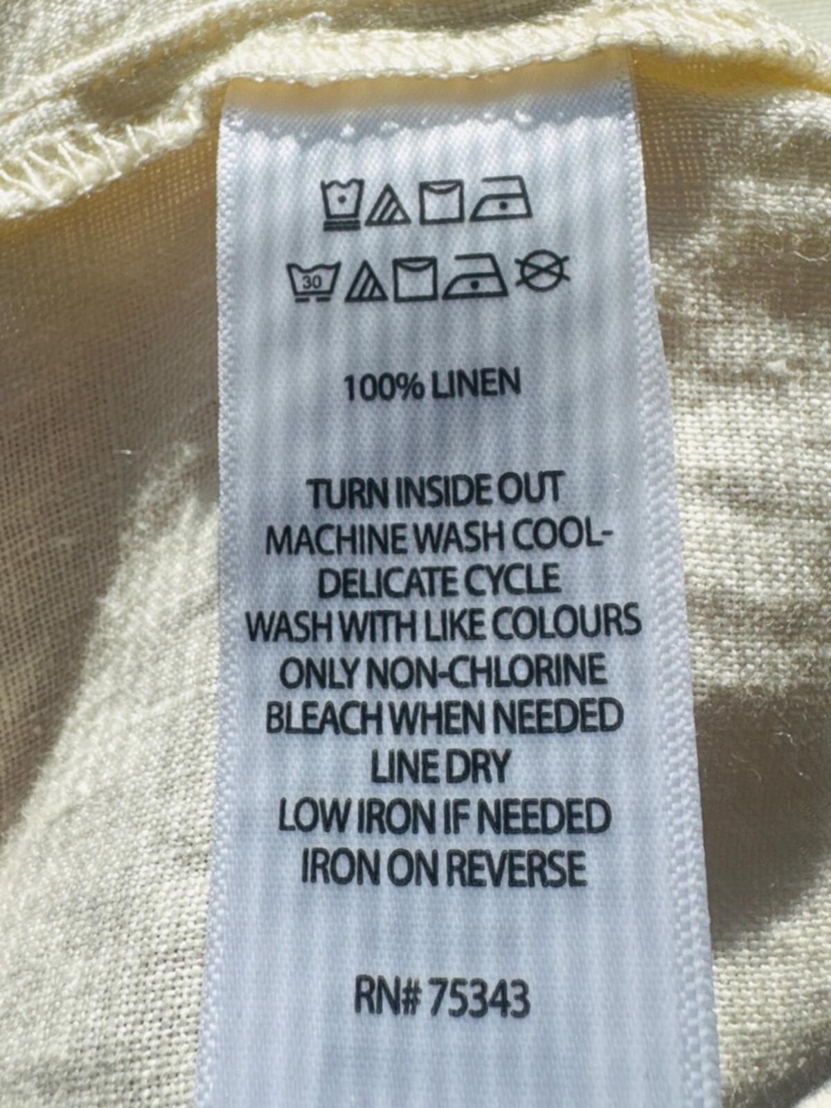 Sigrid Olsen Cream Elastic-Waist Linen-Blend Chinos