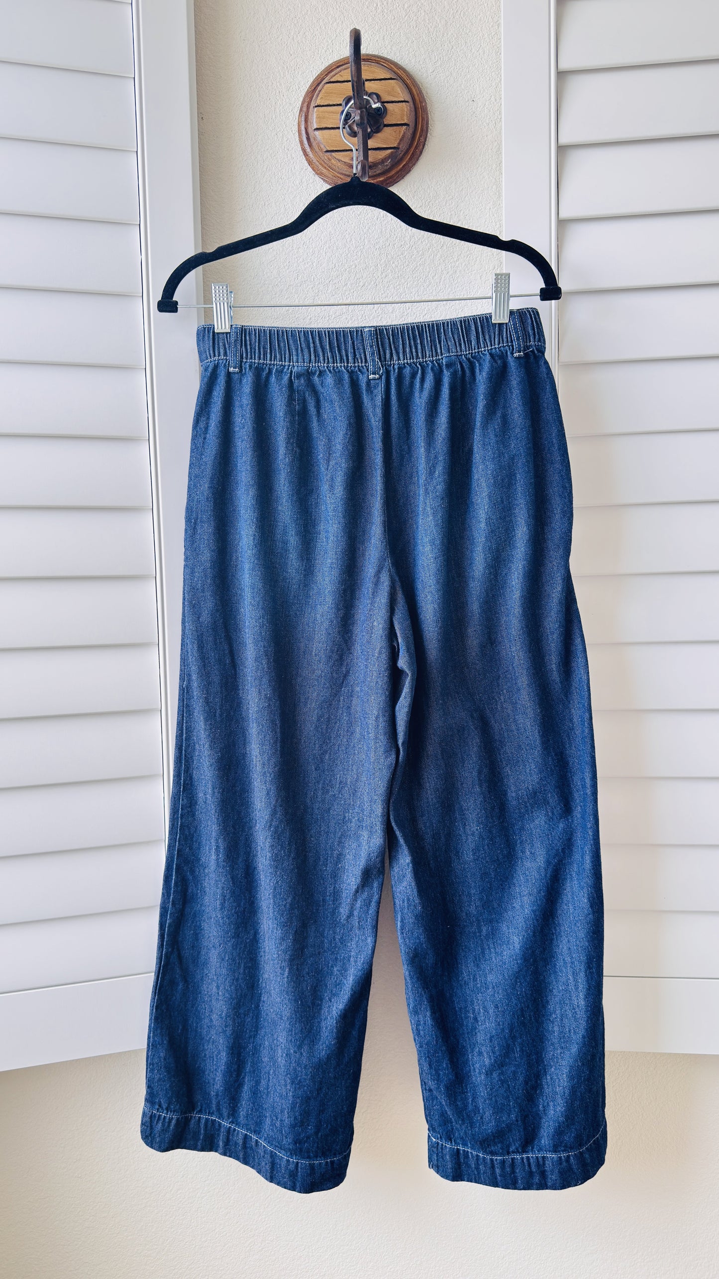 Nautica Jeans Sailor Button Wide Leg Crop Pants Size 6