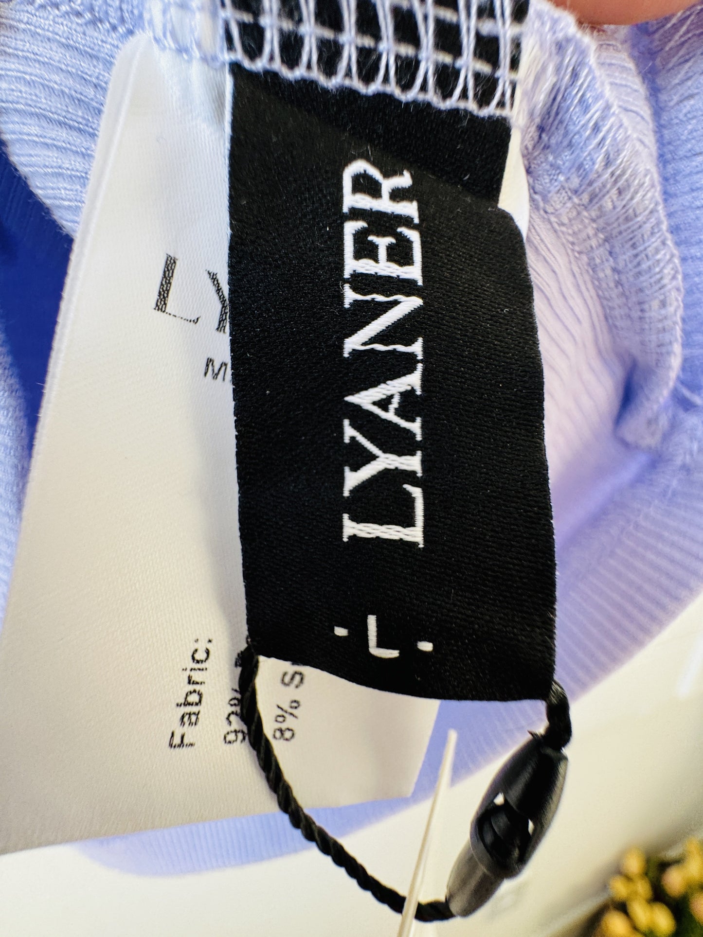 LYANER Lavender Ribbed Scoop Neck Tank Top - Size L