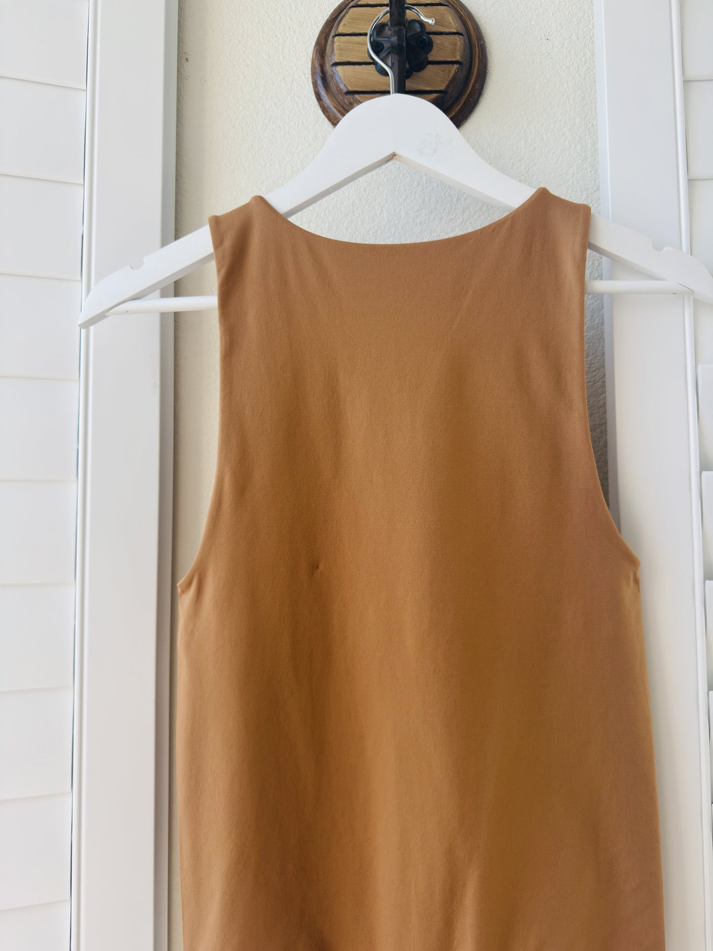State of Day Intimates Seamless High Neck Bodysuit in Camel - Size M