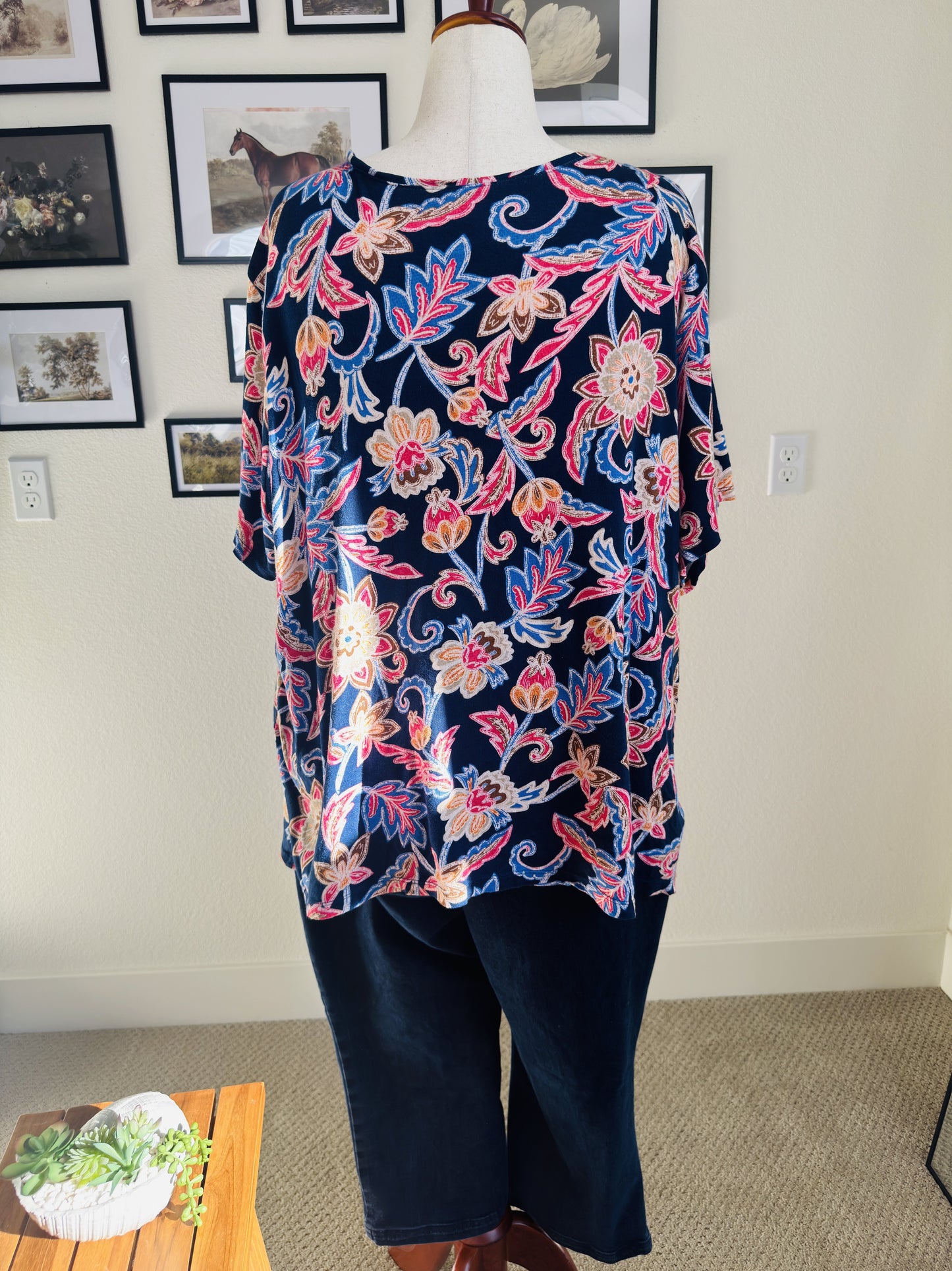 Croft & Barrow Floral Print Classic Tee - Size 3X