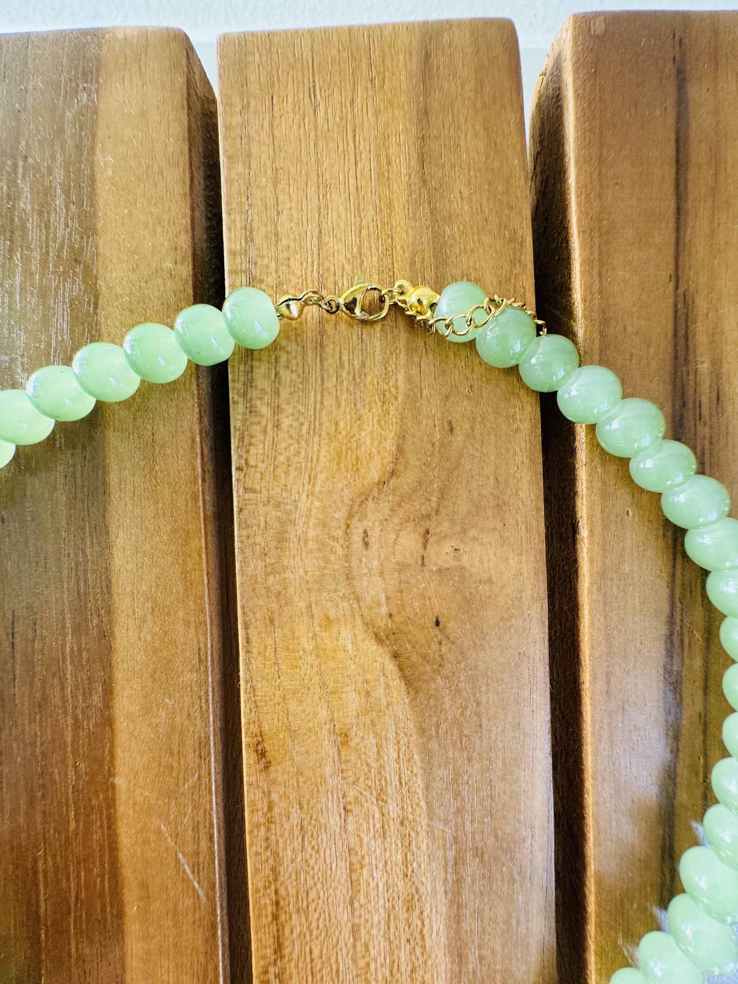 Green Aventurine Beaded Starfish Pendant Necklace
