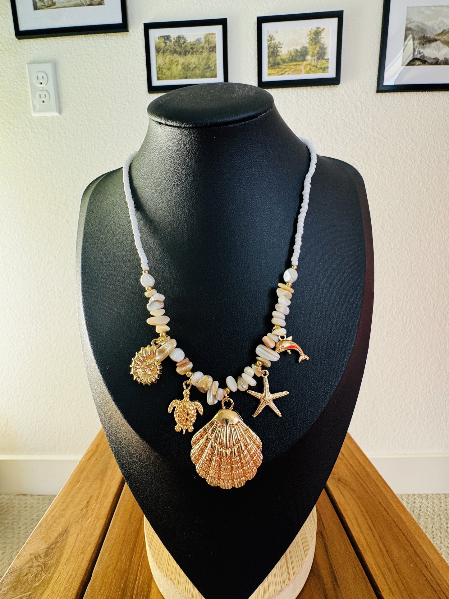 Set of Beach Shell Necklaces: Cowrie Shell Lei Necklace