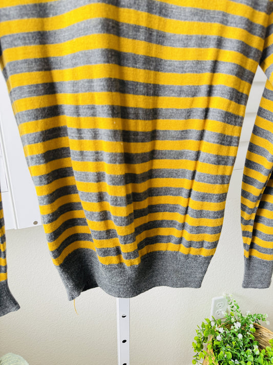 Van Heusen Striped Long Sleeve Knit Sweater - Size L