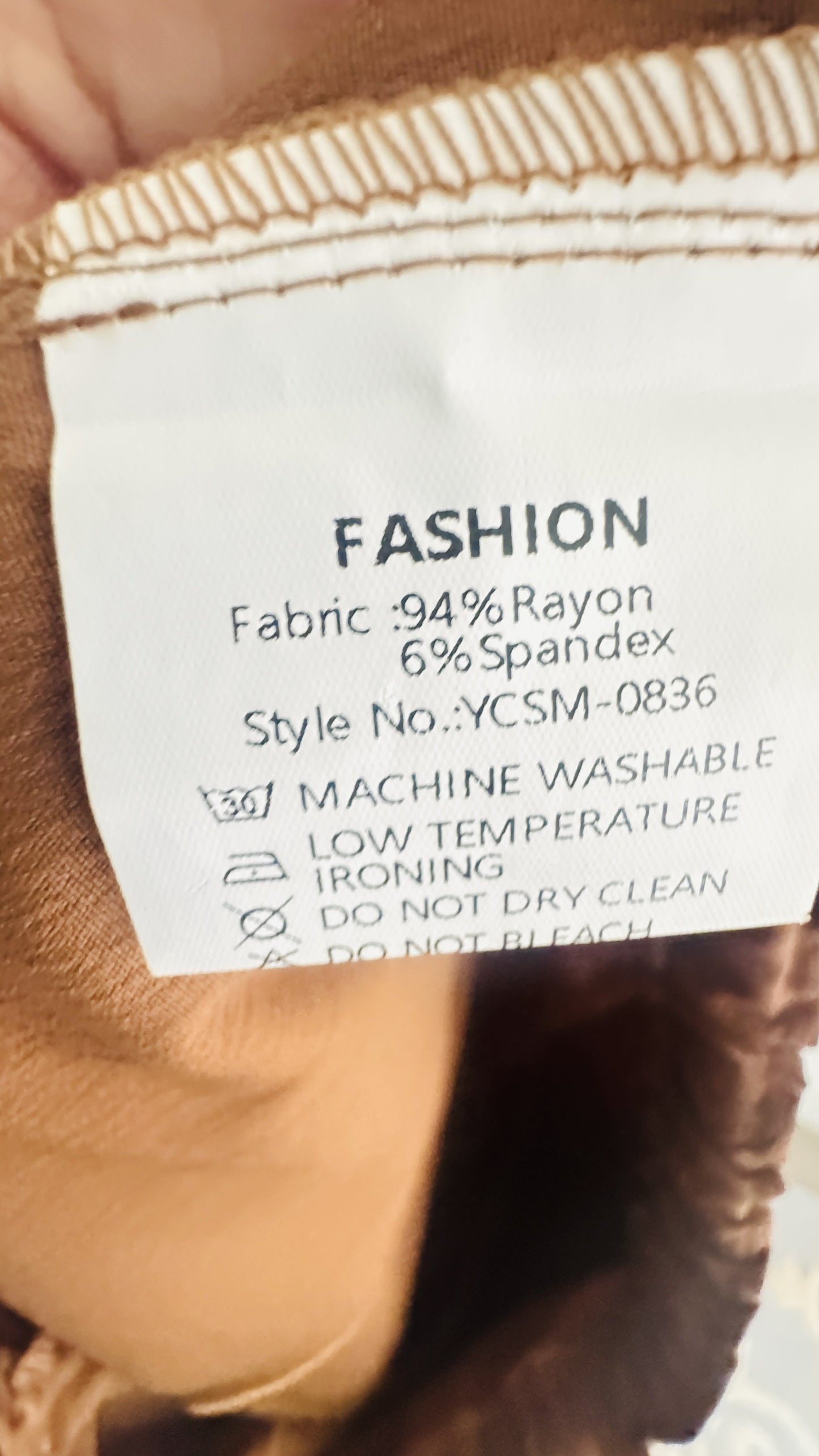 Boutique caramel brown Side-Stripe Wide-Leg Pants - Size M