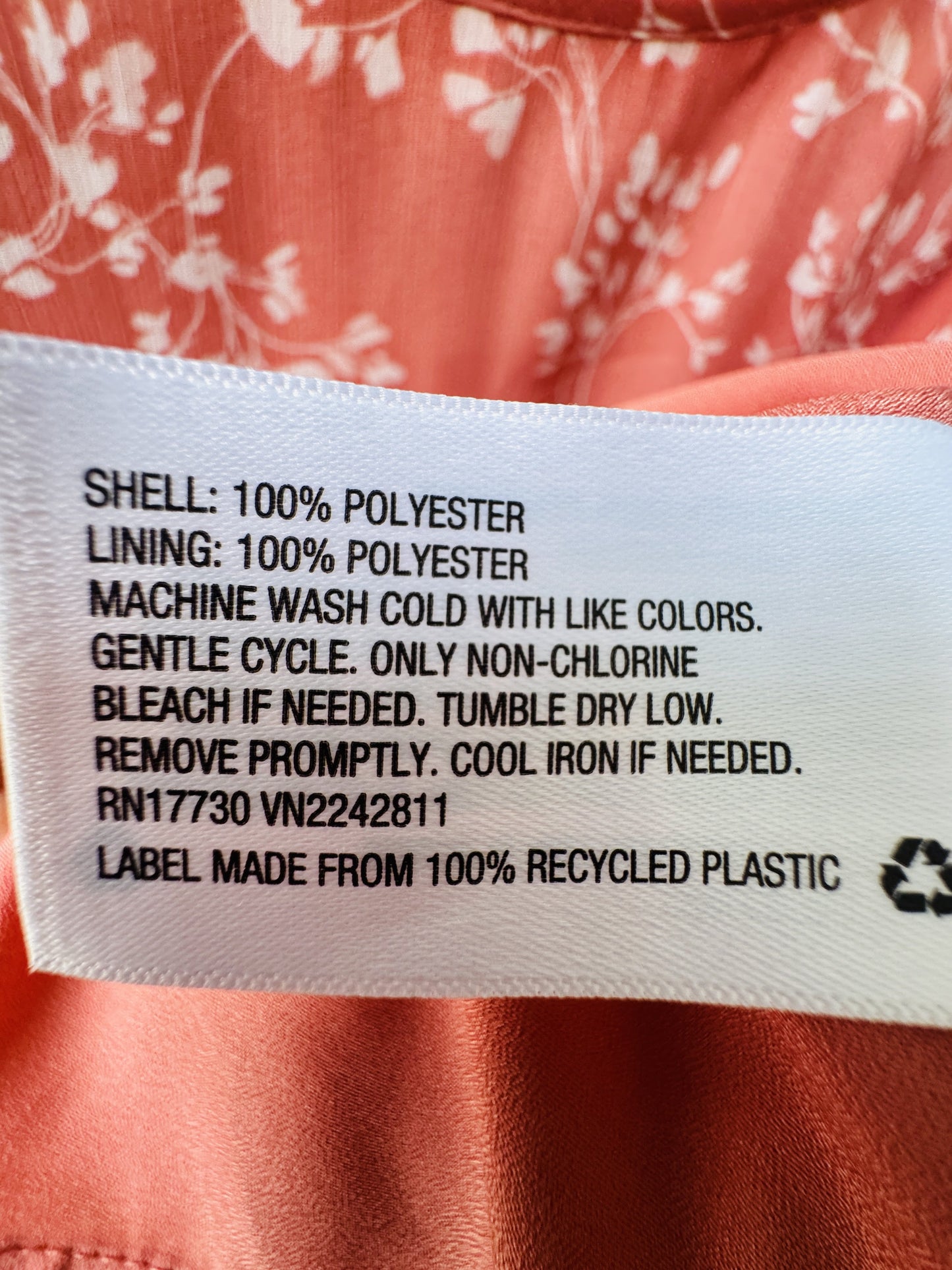 Ava & Viv Floral Tiered Sleeve Keyhole Back Blouse Coral Size 3X