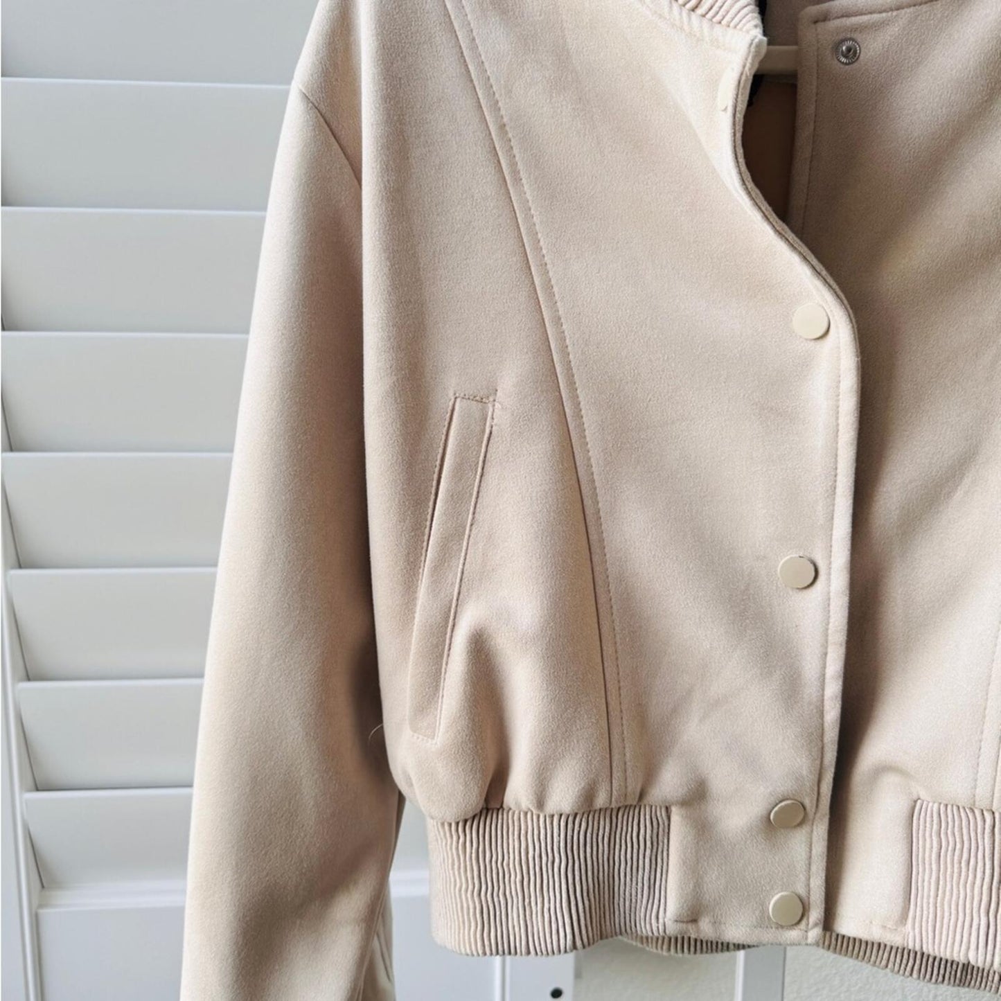 ZARA Beige Bomber Jacket