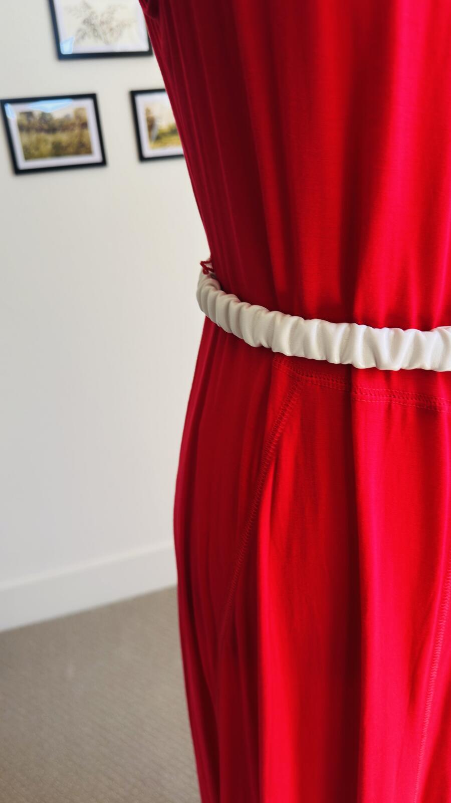 Gap Red Halter Neck Viscose Maxi Dress - Size M
