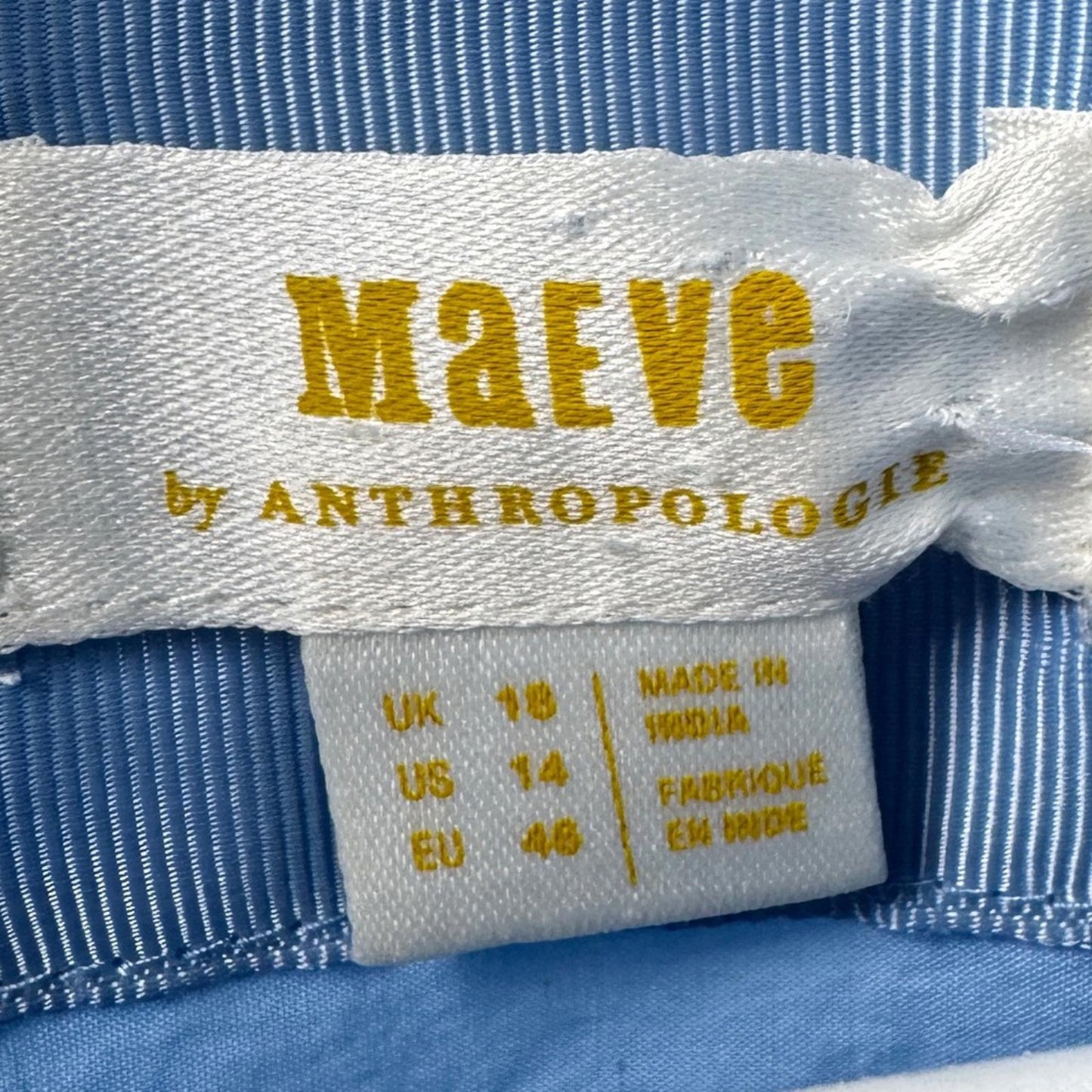 Anthropologie Maeve Blue Striped Dress