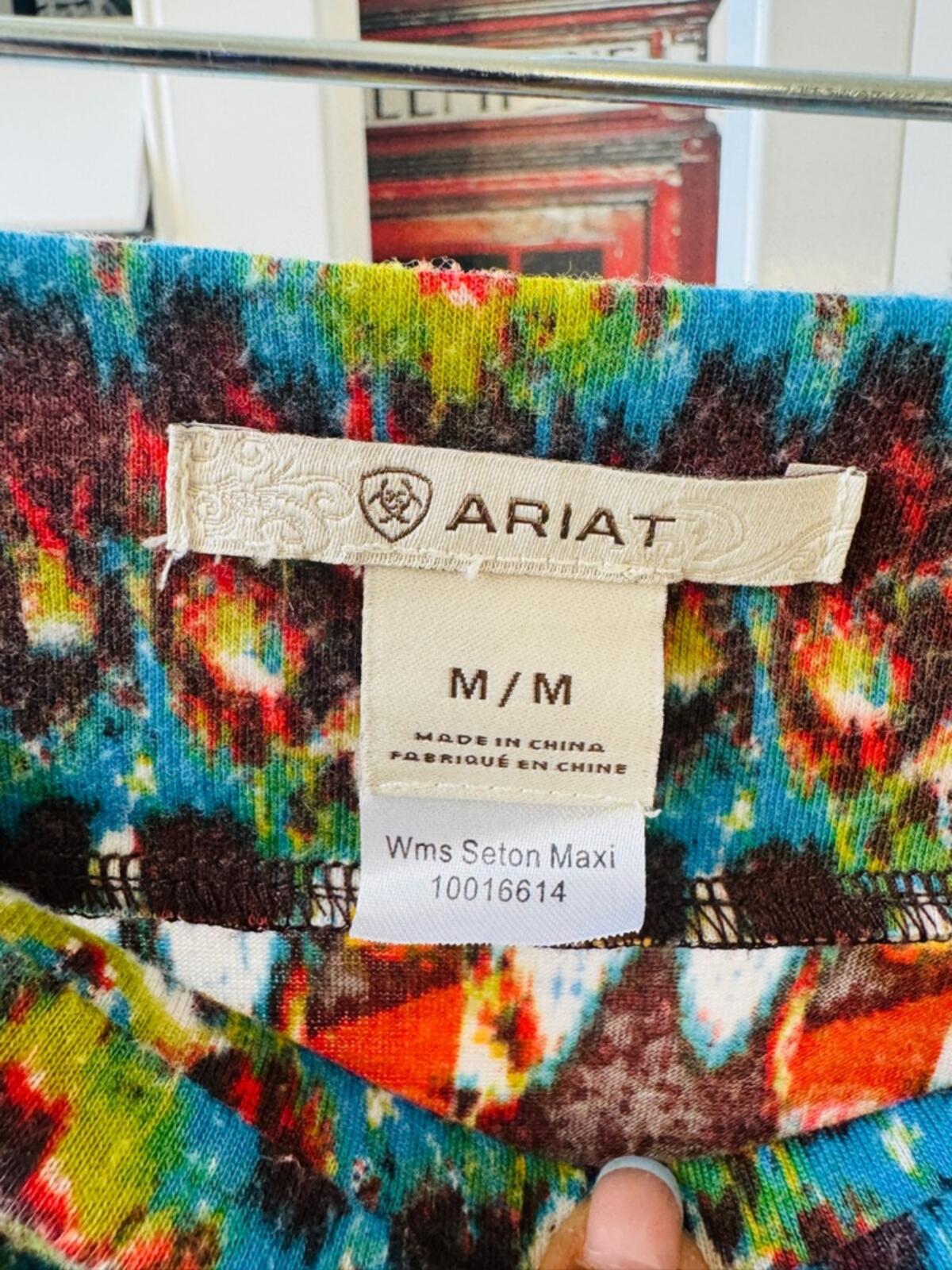 Ariat. Size M. Multicolor Maxi Skirt with Vibrant Tribal Print