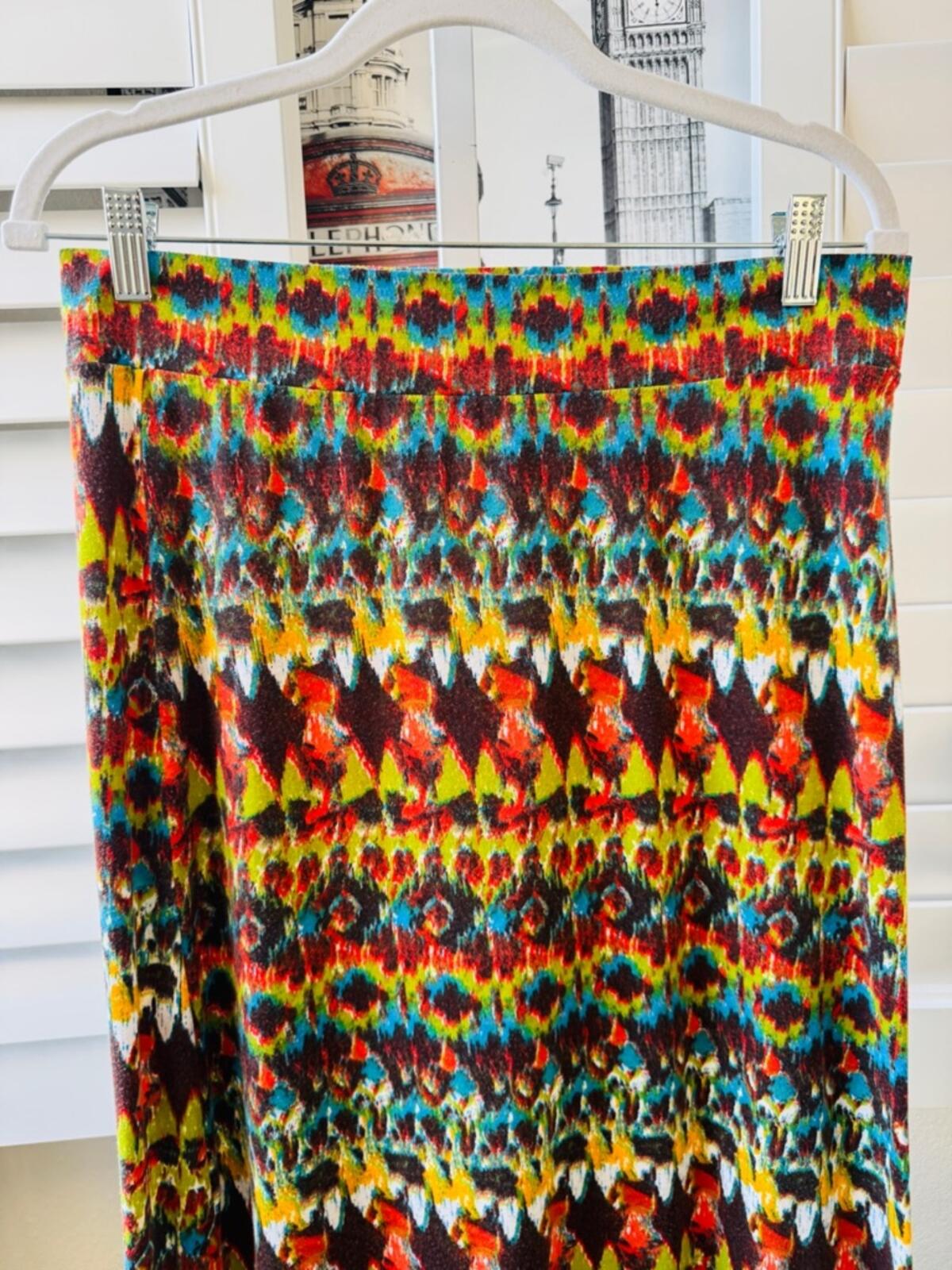 Ariat. Size M. Multicolor Maxi Skirt with Vibrant Tribal Print