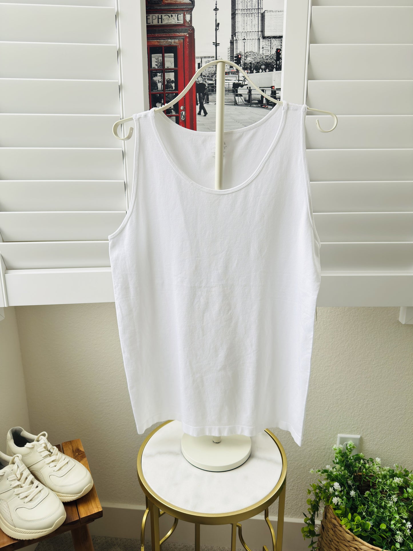 New York Laundry White Seamless Tank Top Size 2X/3X