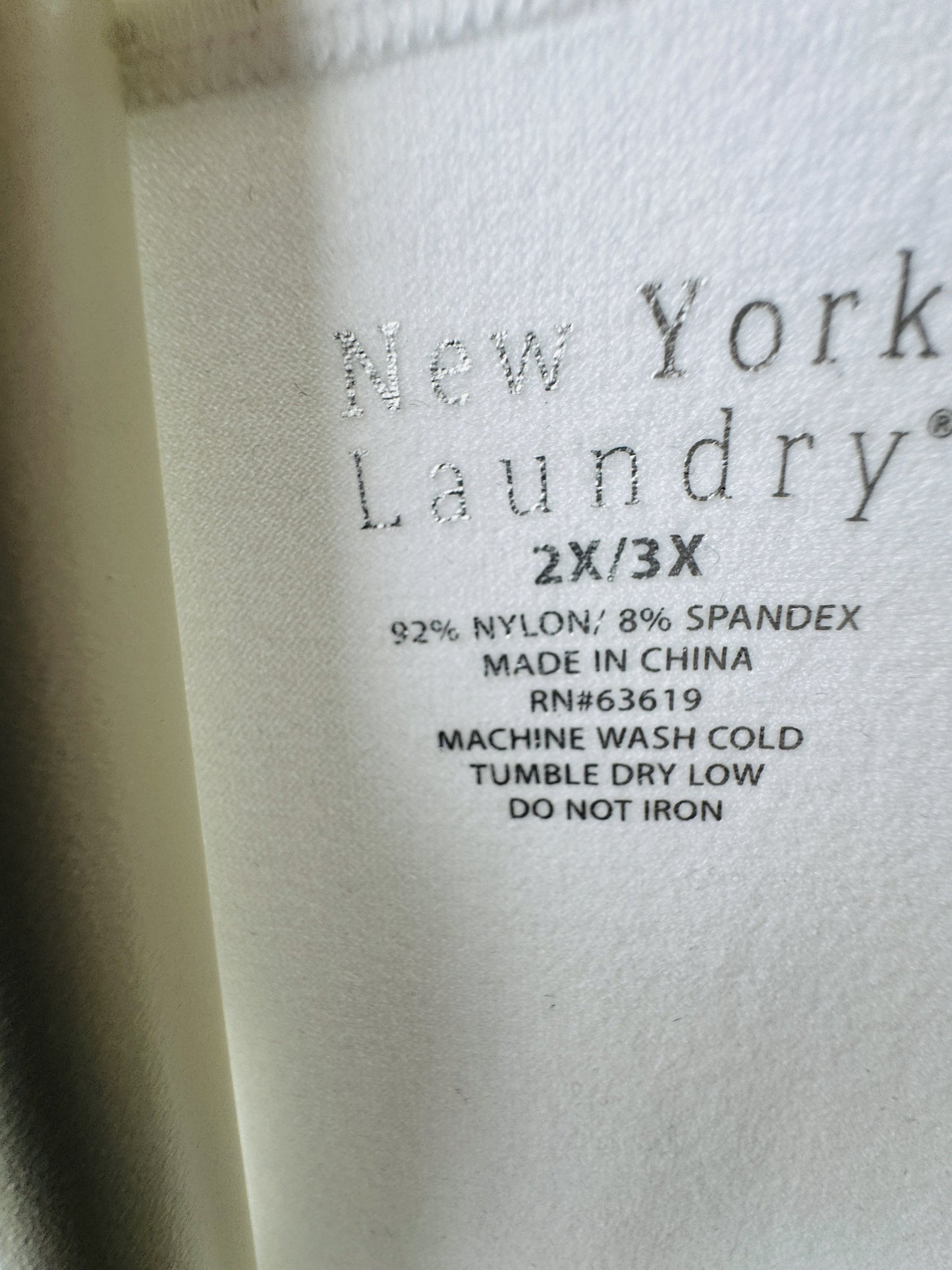 New York Laundry White Seamless Tank Top Size 2X/3X