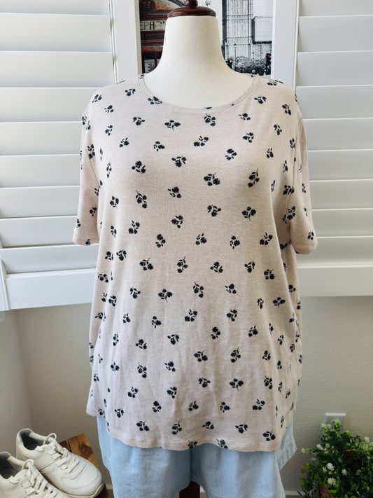 Croft & Barrow Floral Print Classic Tee - Size 2X