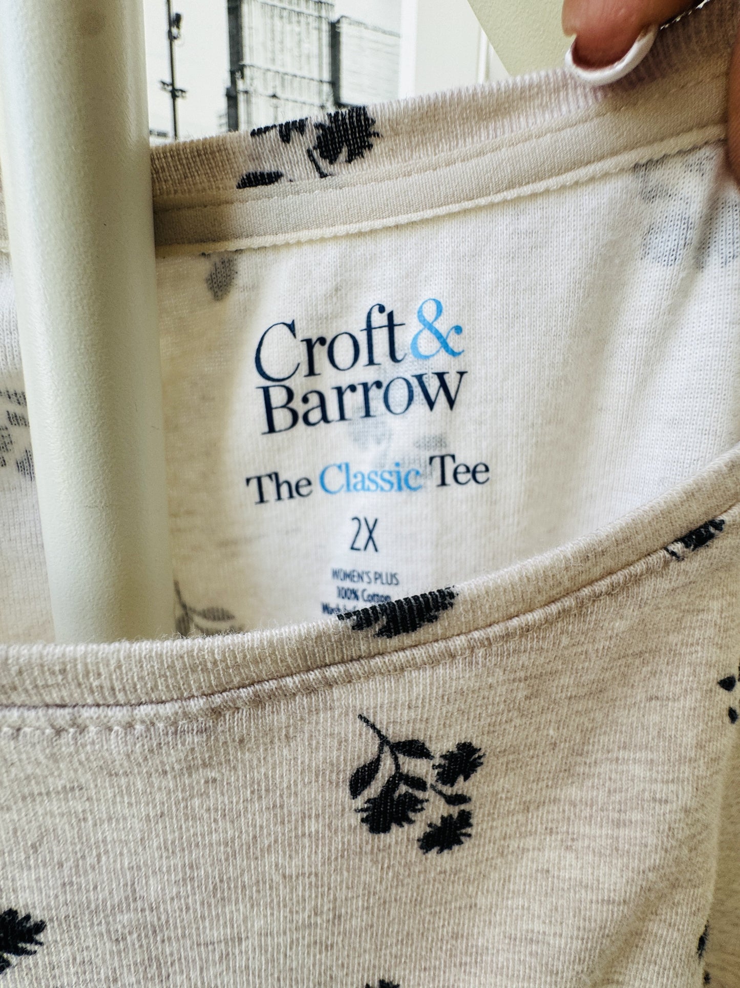 Croft & Barrow Floral Print Classic Tee - Size 2X