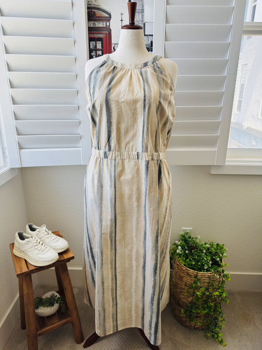 Me by Jennie Garth Vertical Stripe Halter Maxi Dress Size 2XP