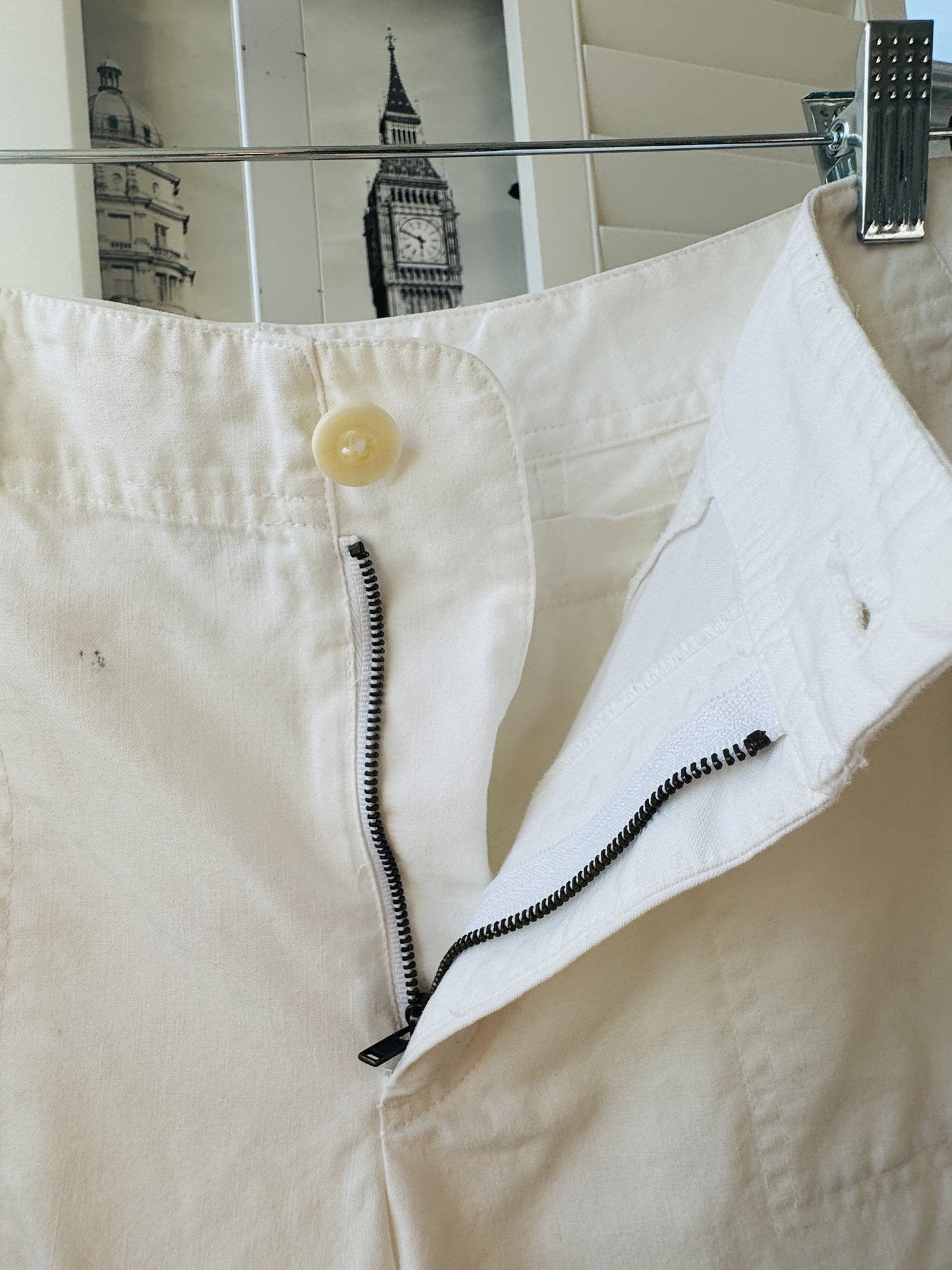 Lauren Jeans Co. Ralph Lauren White Cotton Cargo Shorts Size 6