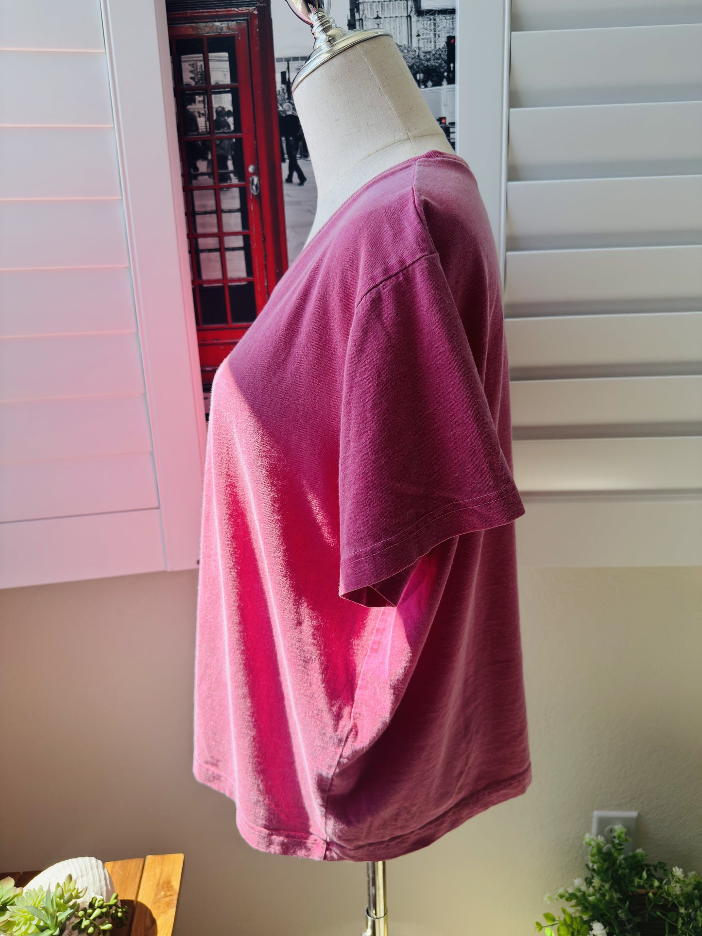 L.L.Bean Women's Pink 100% Cotton Crew Neck Tee Size L