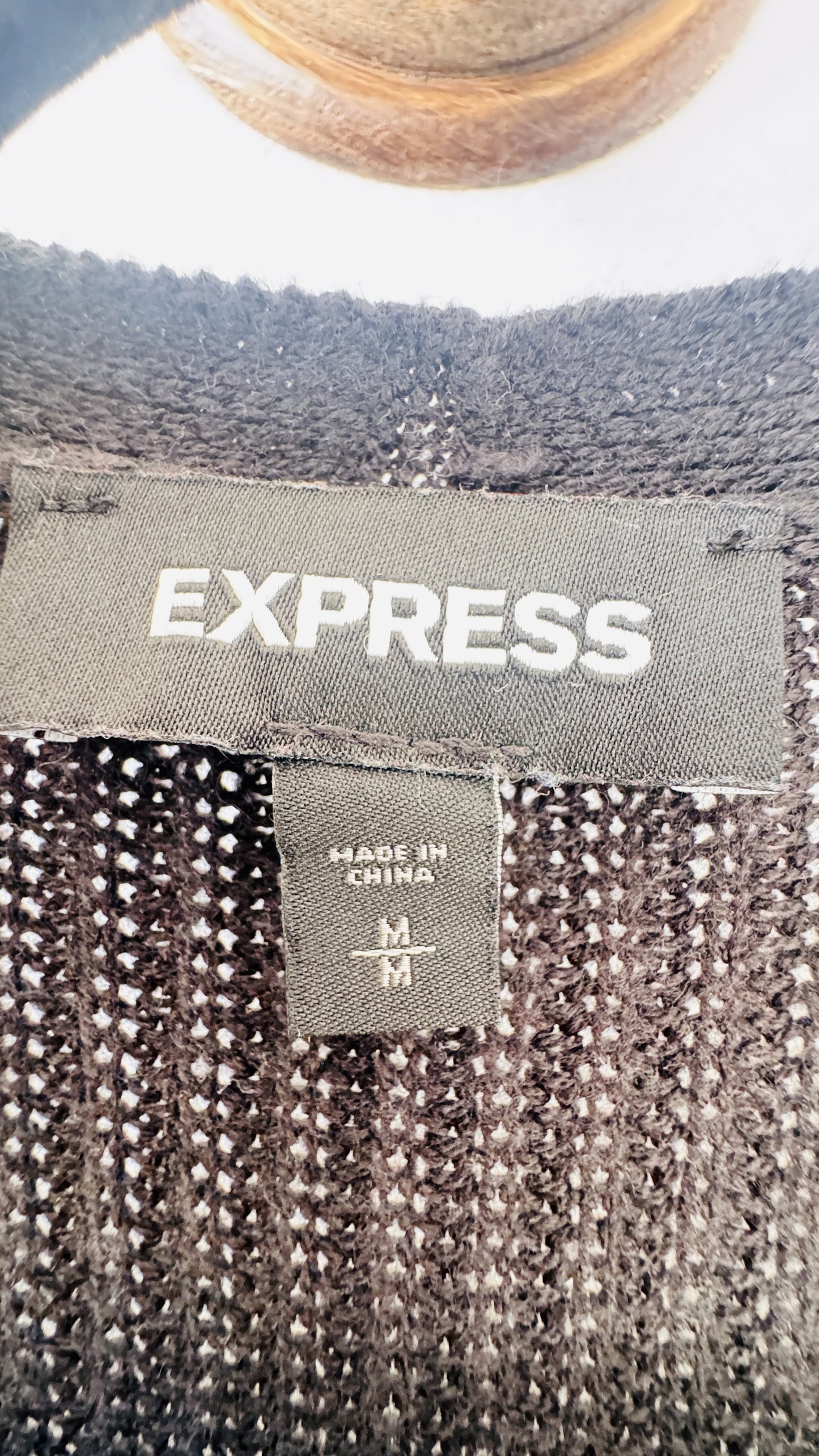 Express Black Ribbed Belted Long Cardigan - Size M