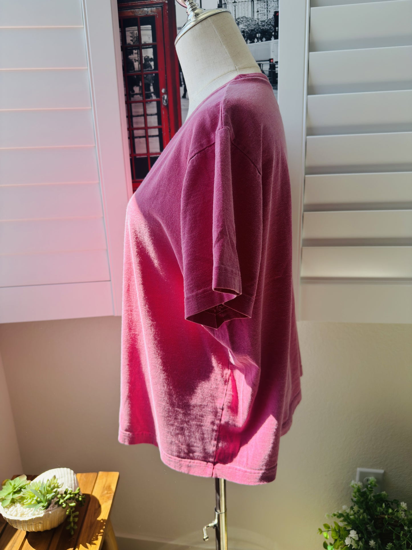L.L.Bean Women's Pink 100% Cotton Crew Neck Tee Size L