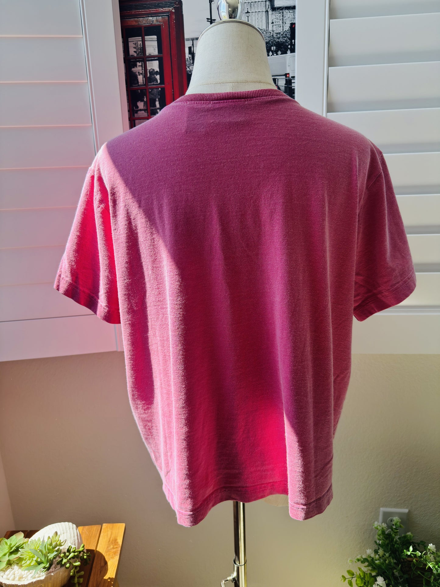 L.L.Bean Women's Pink 100% Cotton Crew Neck Tee Size L