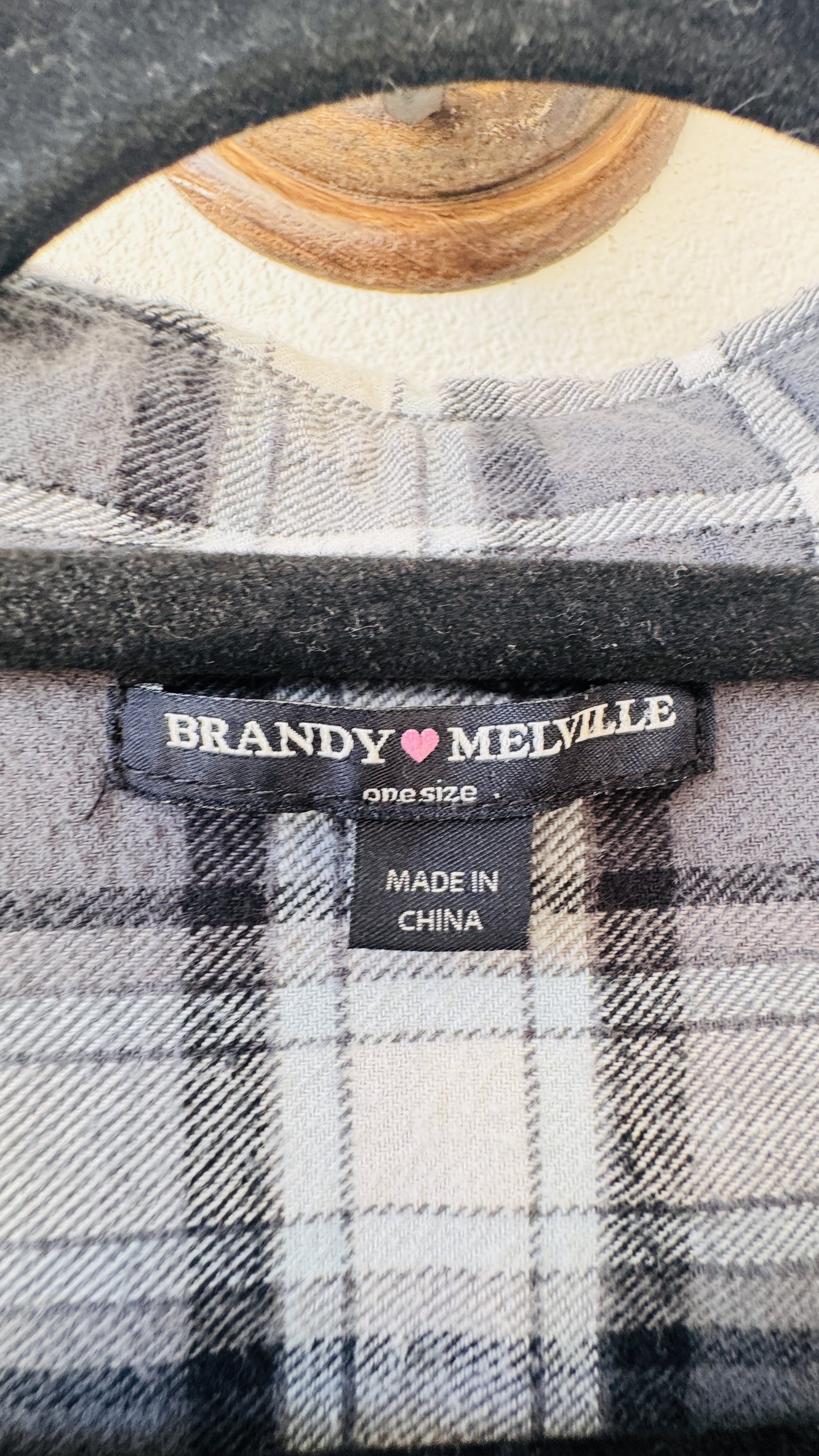 Brandy Melville Plaid Button Down Flannel Shirt - Size One Size
