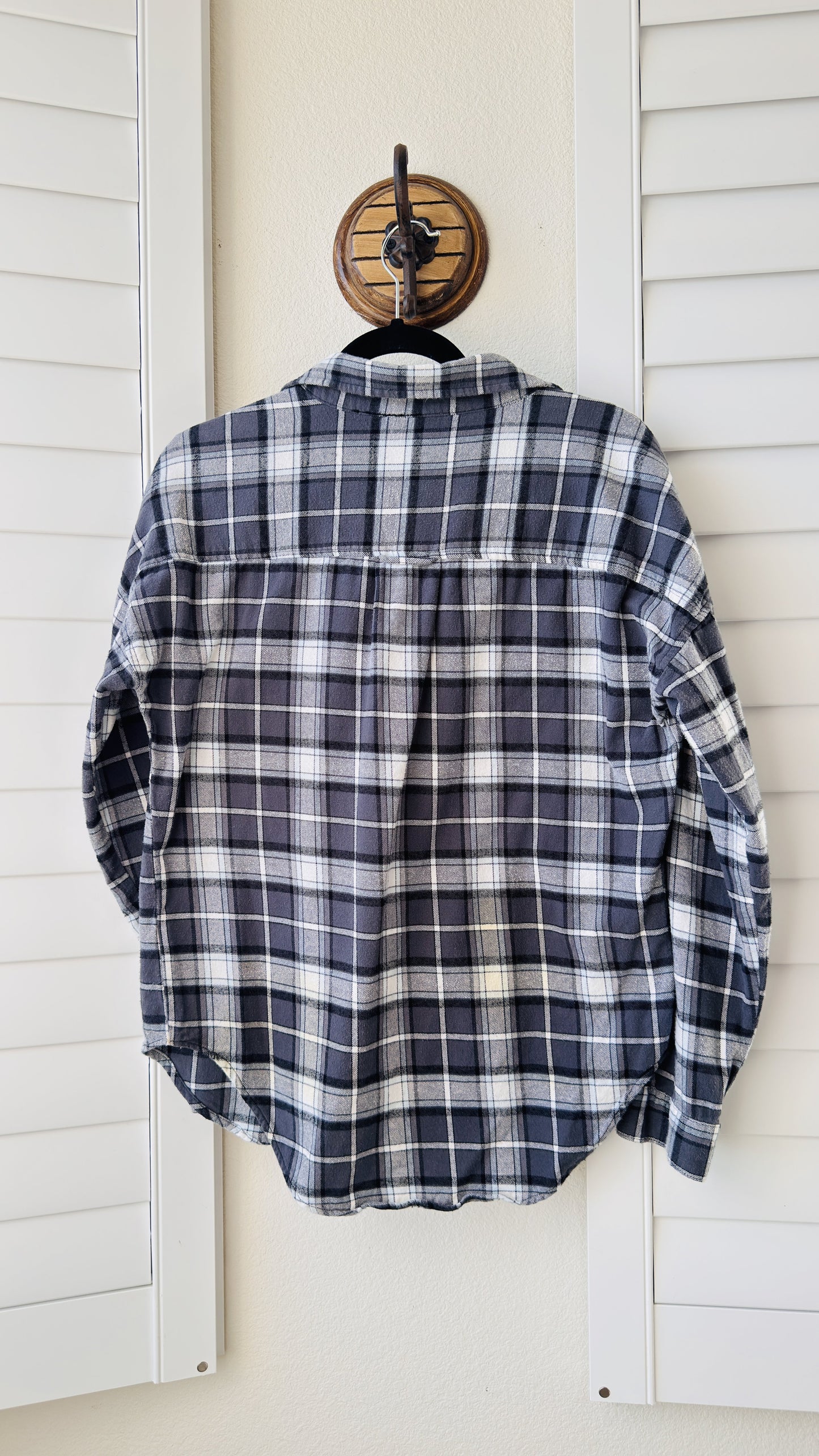 Brandy Melville Plaid Button Down Flannel Shirt - Size One Size