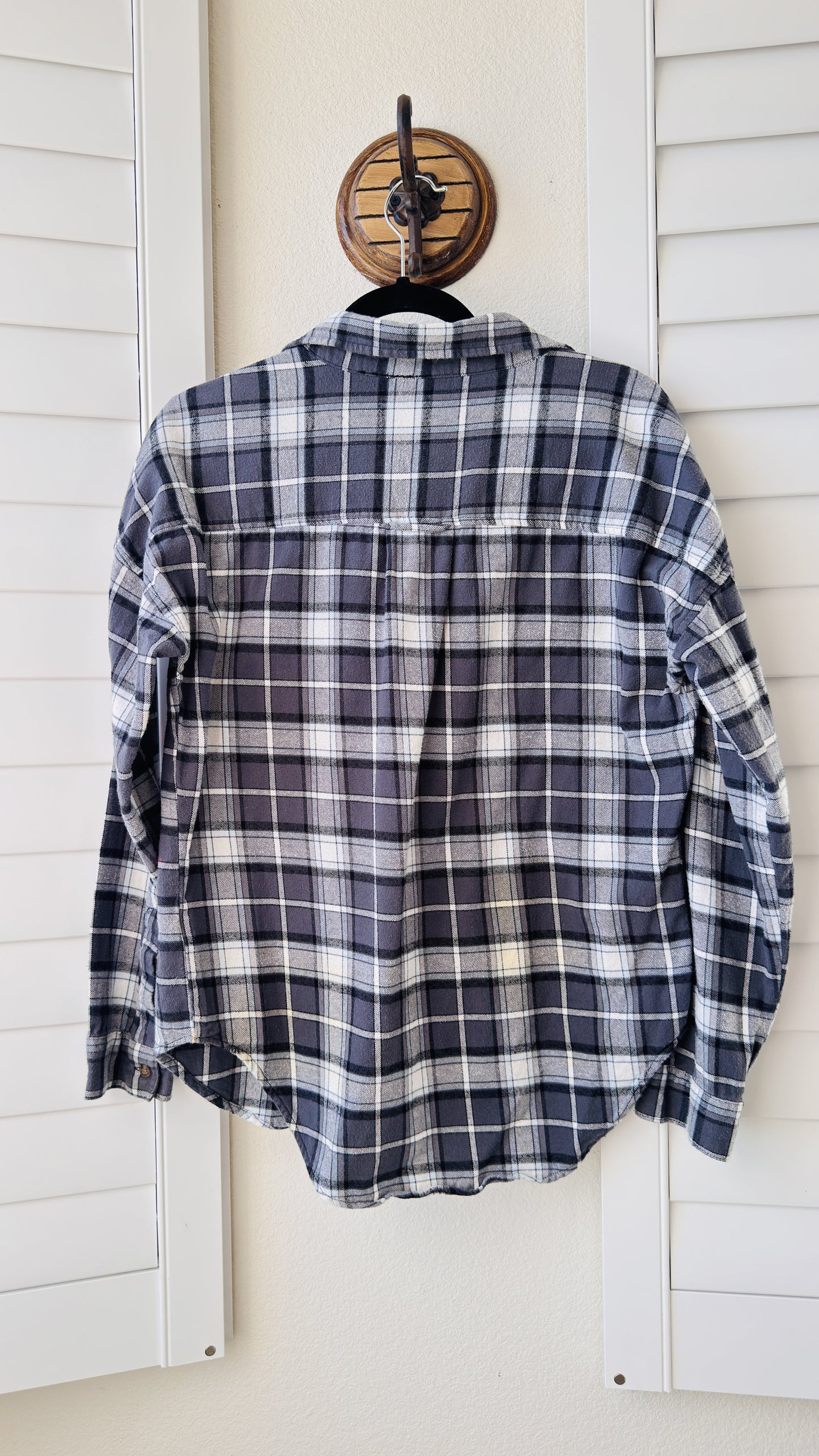 Brandy Melville Plaid Button Down Flannel Shirt - Size One Size