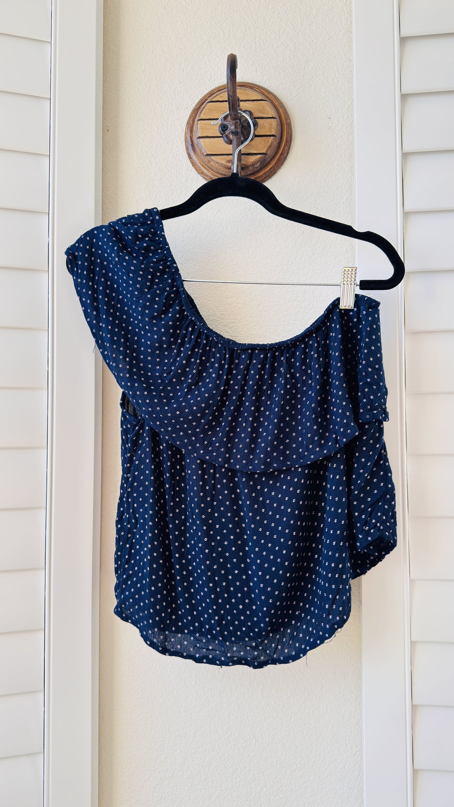 American Eagle Outfitters One-Shoulder Ruffle Top - Size M
