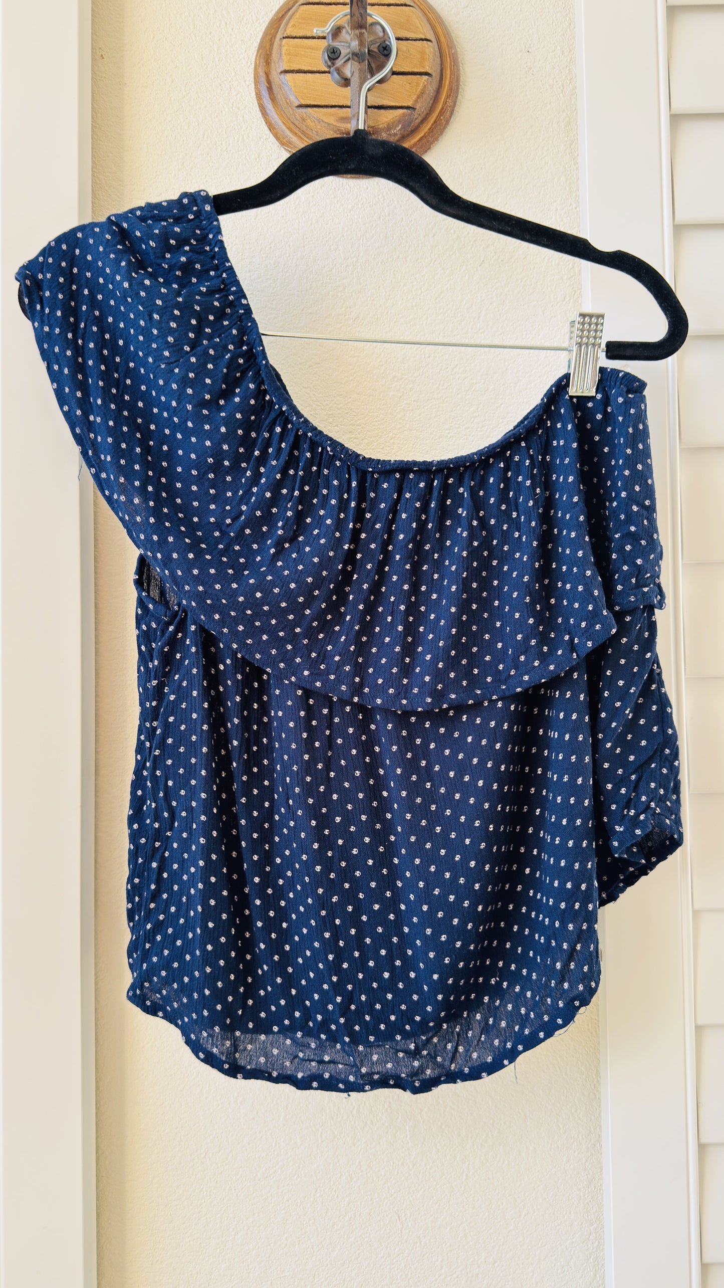American Eagle Outfitters One-Shoulder Ruffle Top - Size M
