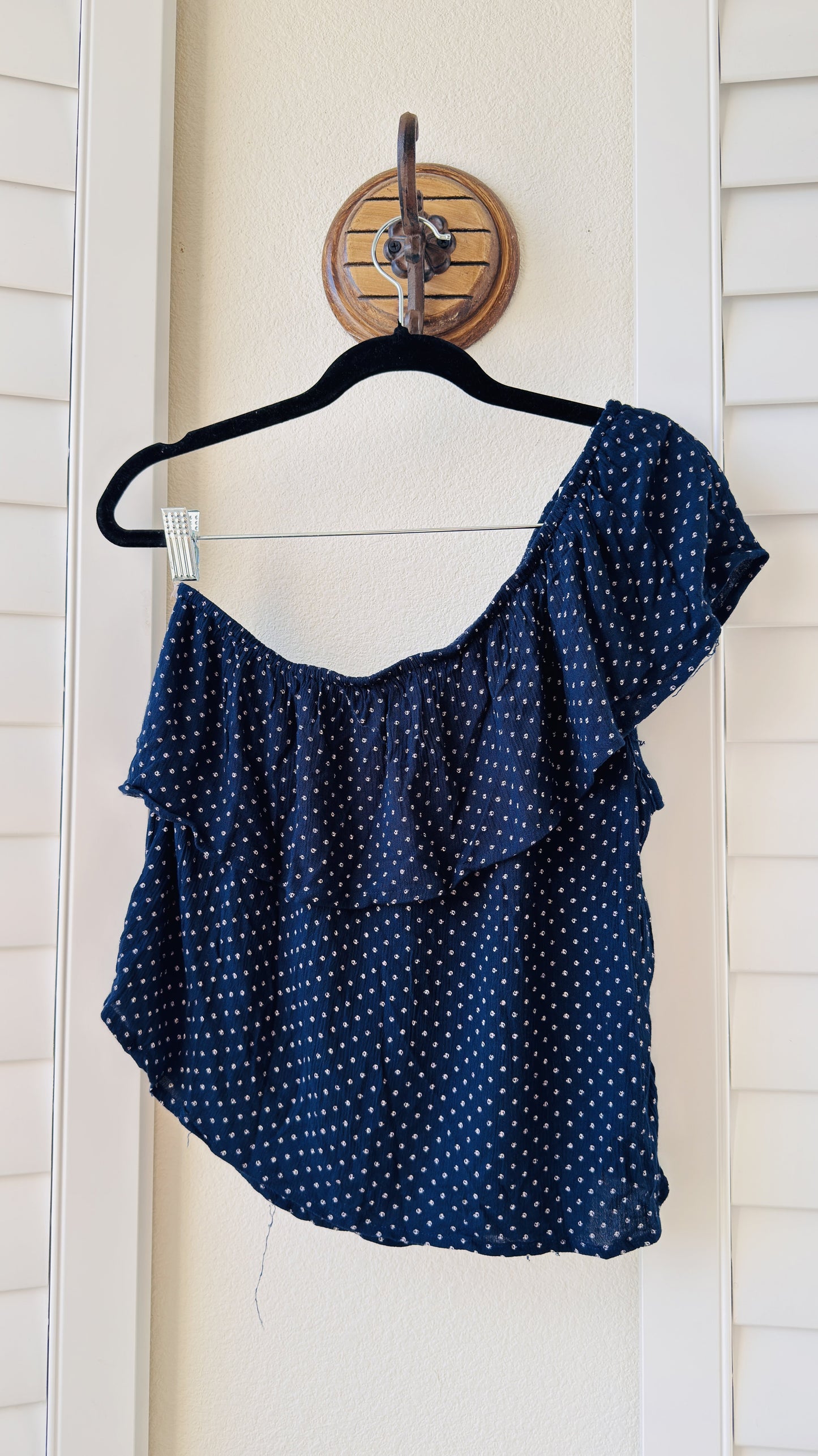 American Eagle Outfitters One-Shoulder Ruffle Top - Size M