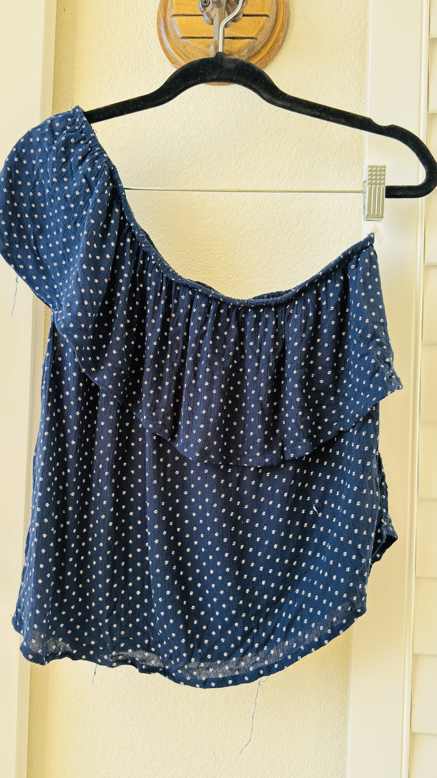 American Eagle Outfitters One-Shoulder Ruffle Top - Size M