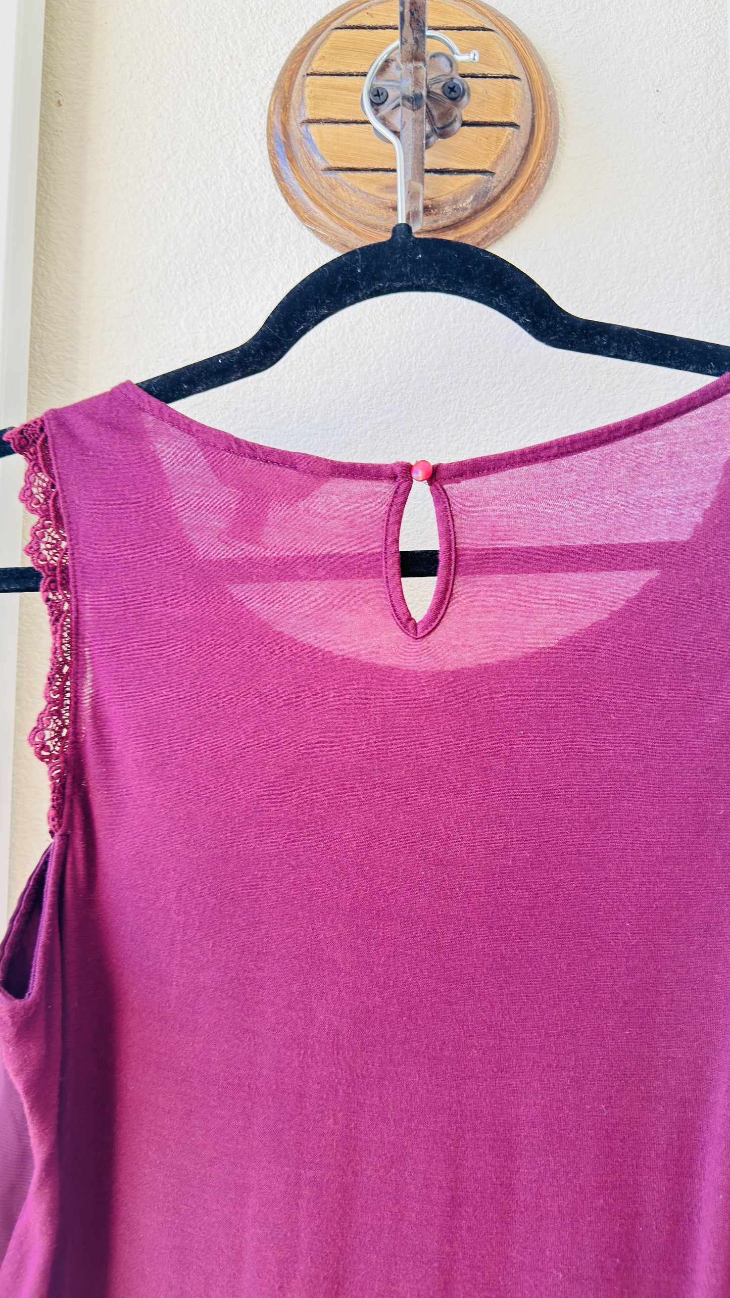 LC Lauren Conrad Lace Collar Sleeveless Blouse - Size S
