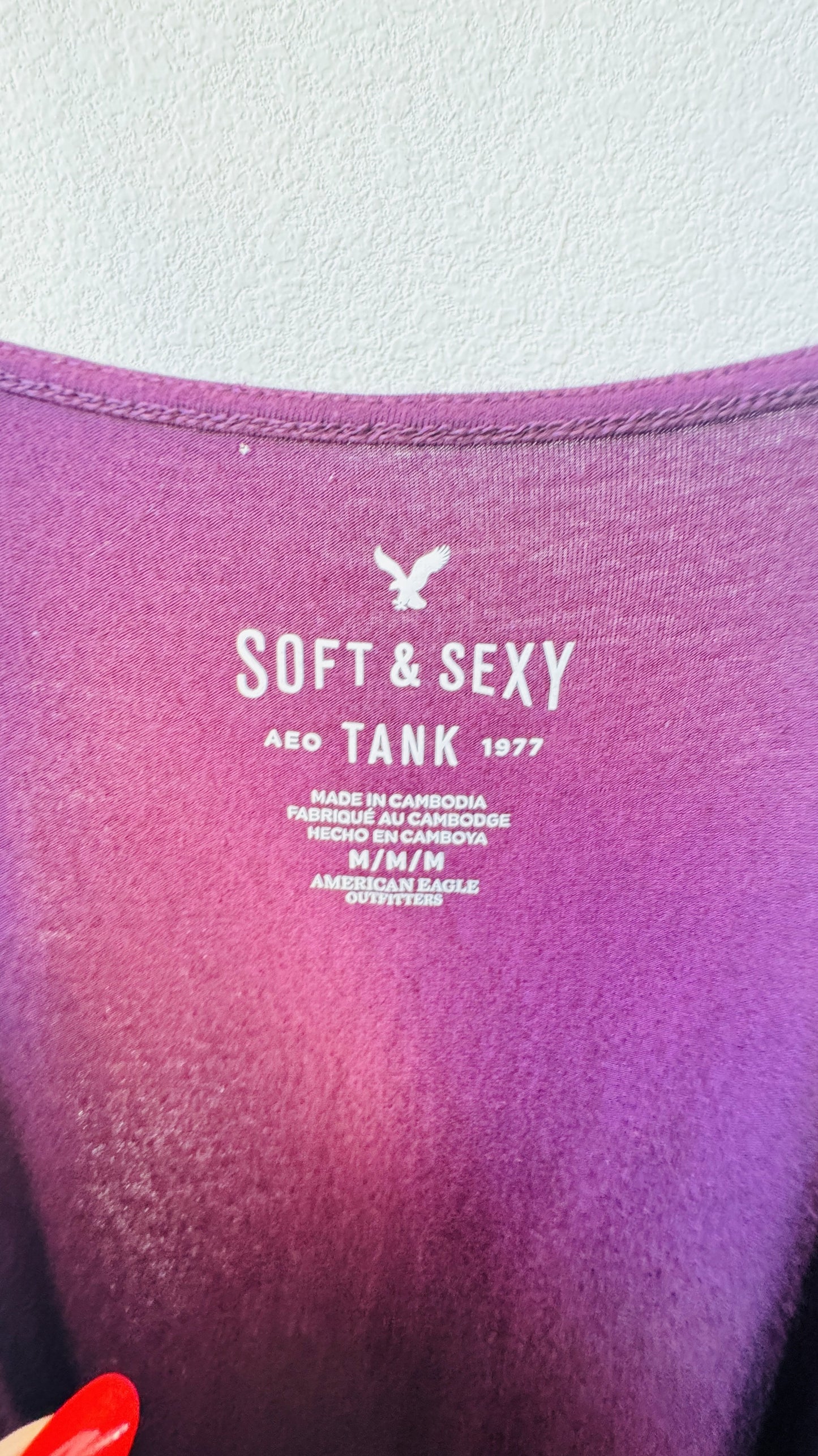 American Eagle Soft & Sexy Lace Floral Trim Cami Tank Top - Size M