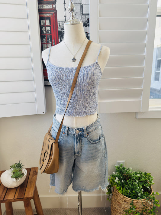 Simple Society High Waisted Bermuda Denim Shorts Size 5/27