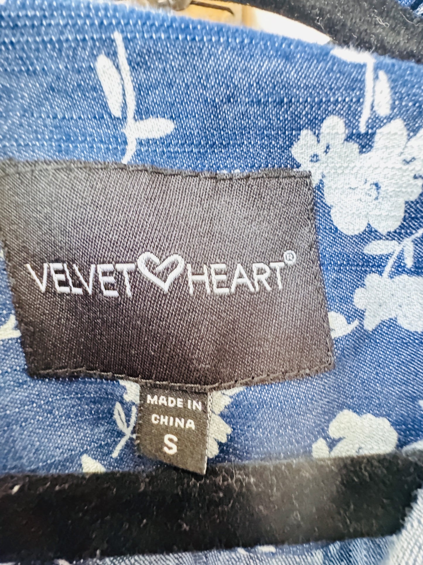 Velvet Heart Floral Cotton Tencel Shirt Dress Size S