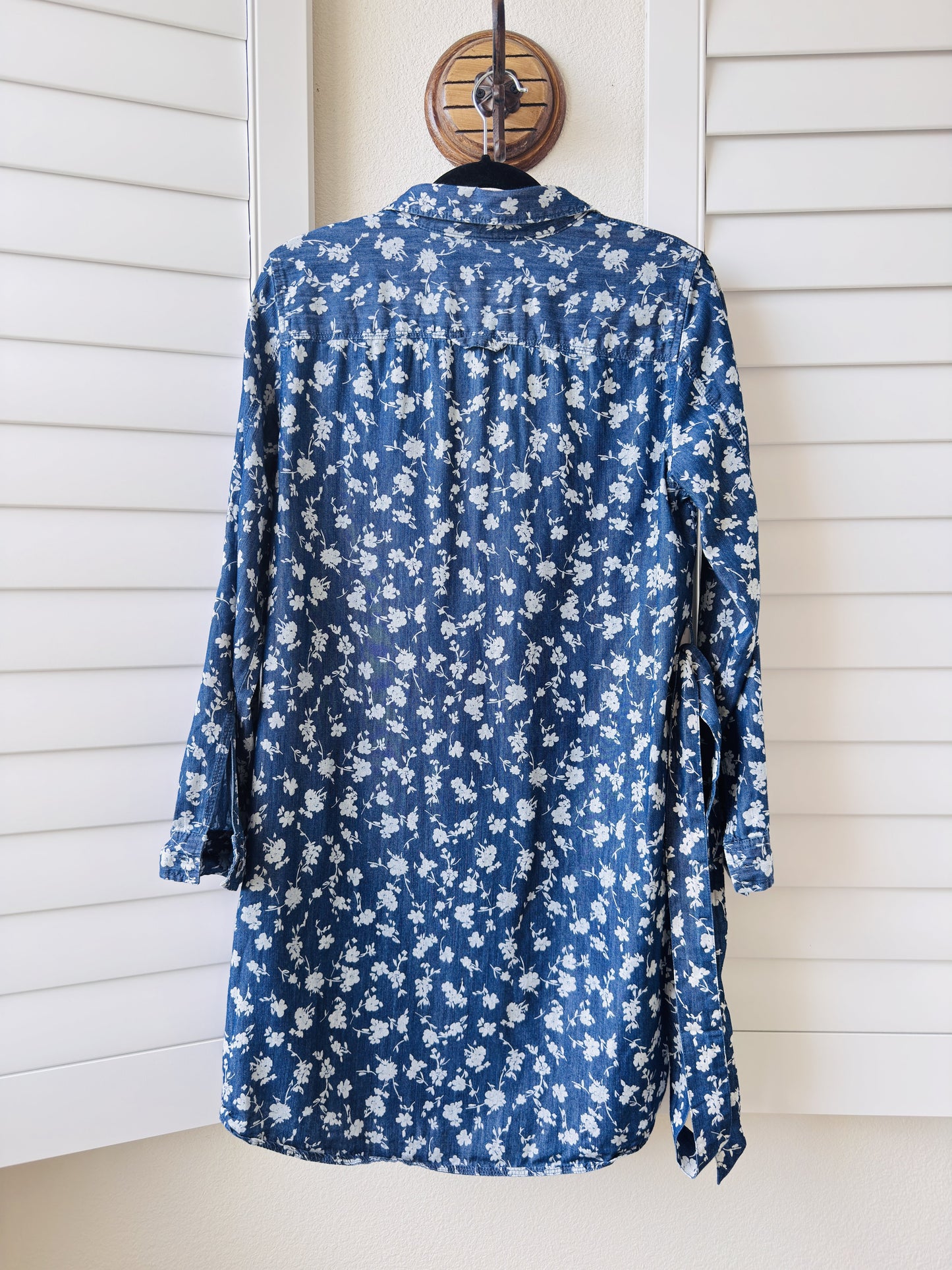 Velvet Heart Floral Cotton Tencel Shirt Dress Size S