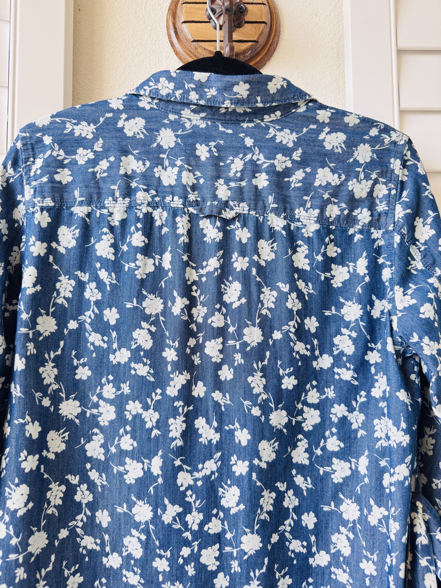 Velvet Heart Floral Cotton Tencel Shirt Dress Size S