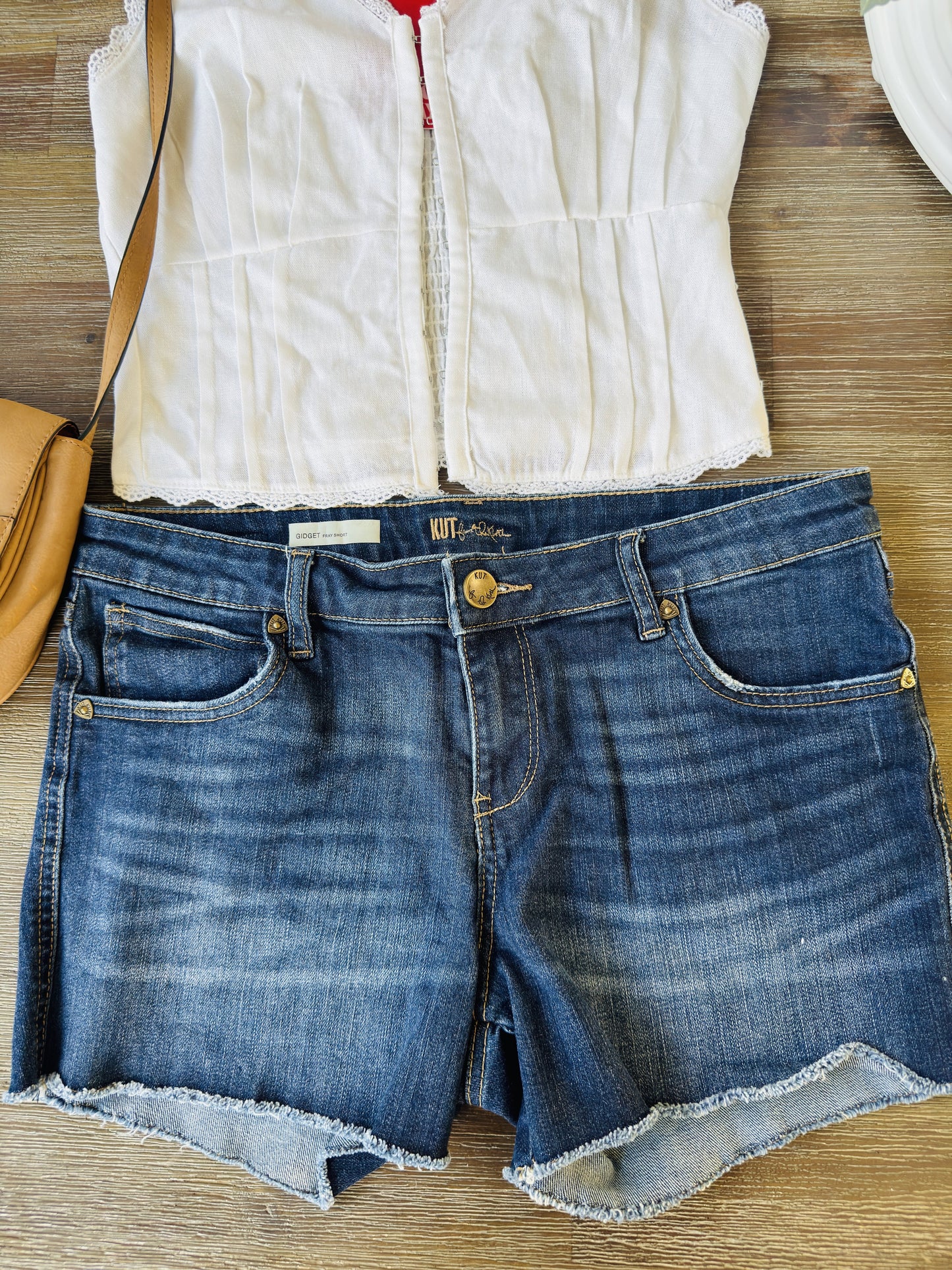 KUT from the Kloth Gidget Fray Denim Shorts - Size 6