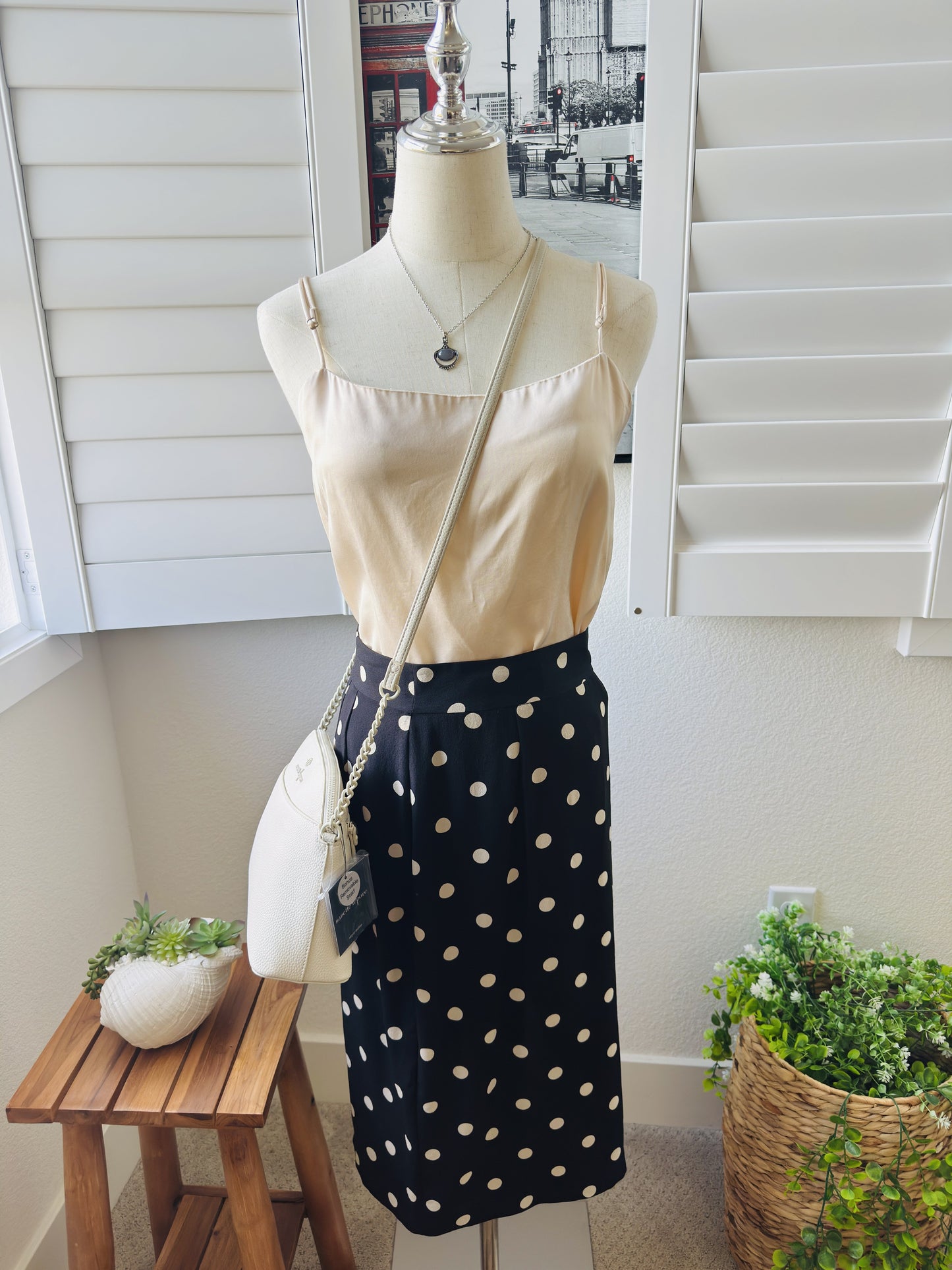 Brandy Melville Blue Striped Smocked Cami Top - One Size