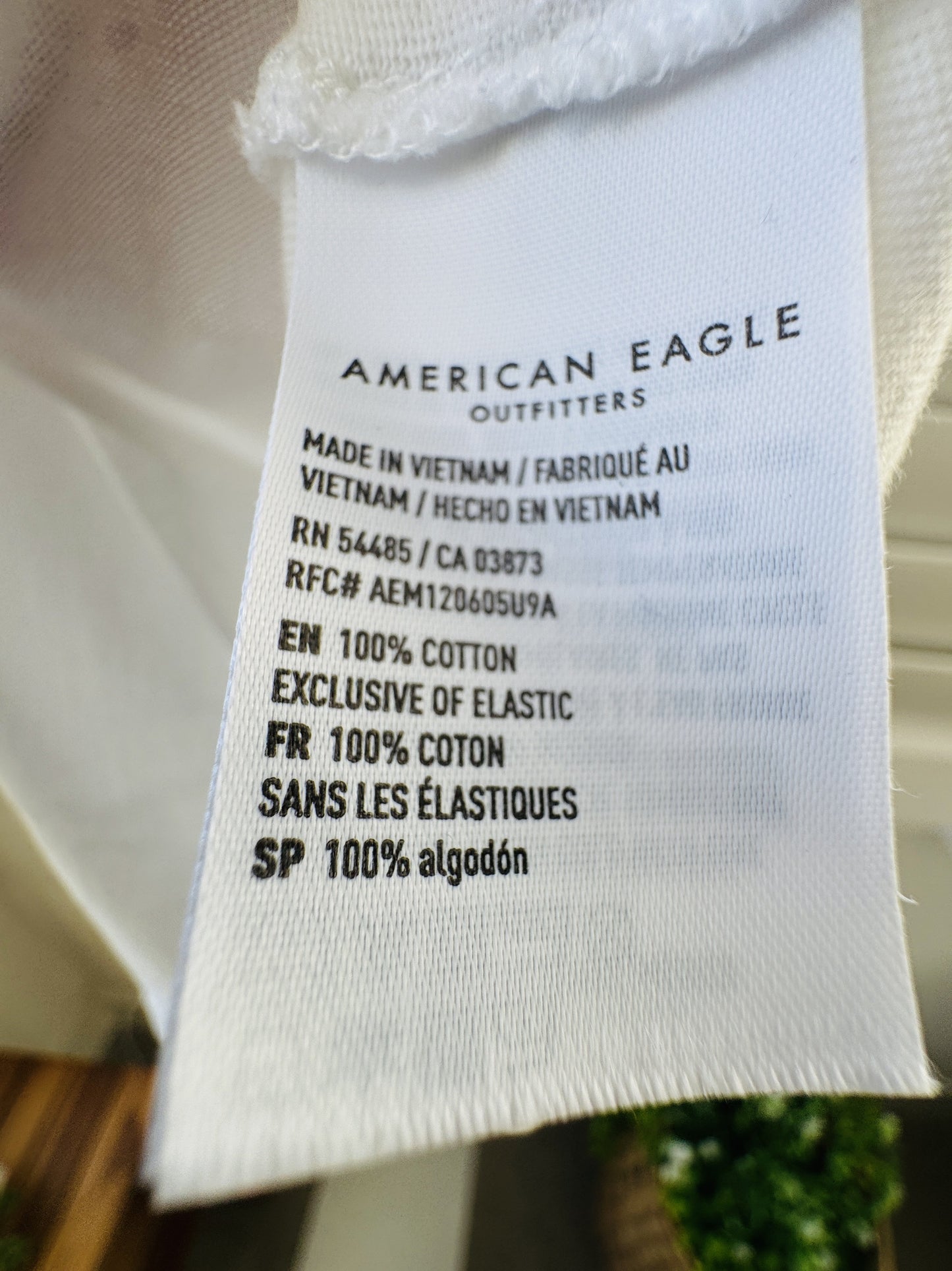American Eagle White Smocked Tie-Strap Babydoll Tank Top Size Medium