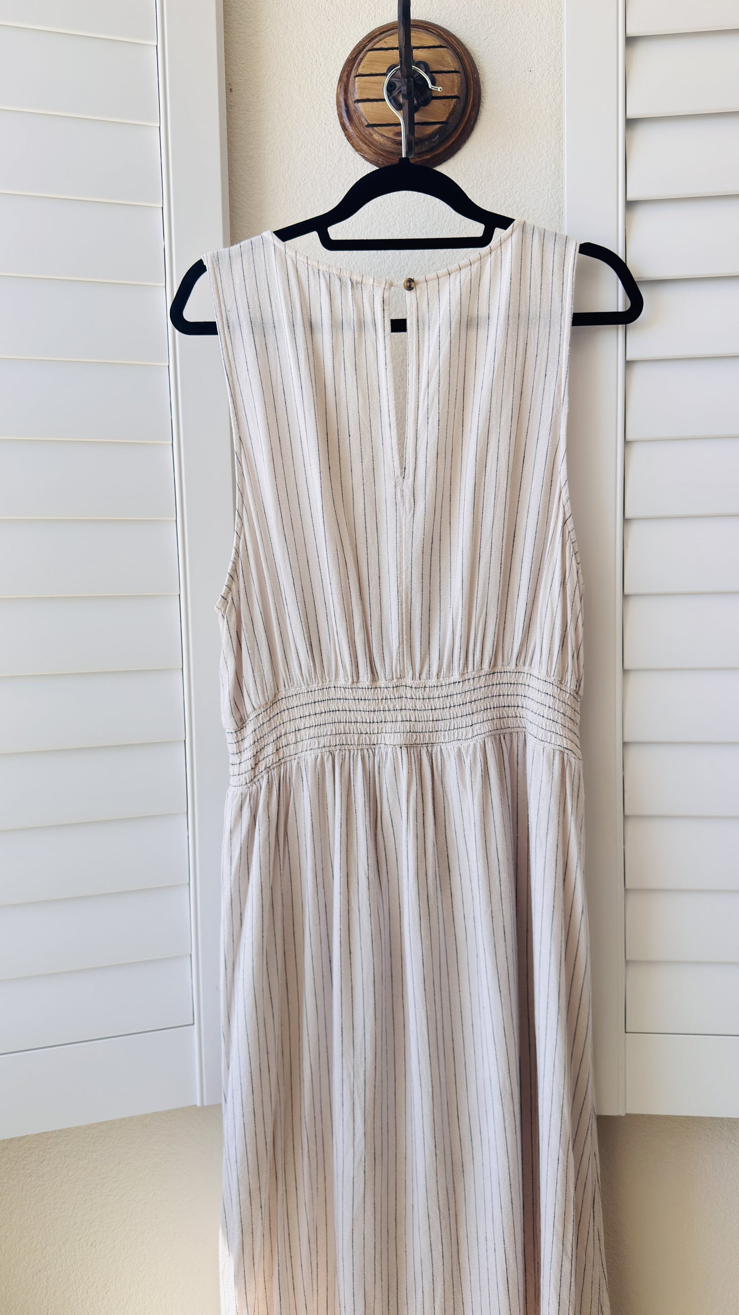 American Eagle Linen Blend Striped Tulip Maxi Dress Size XXL
