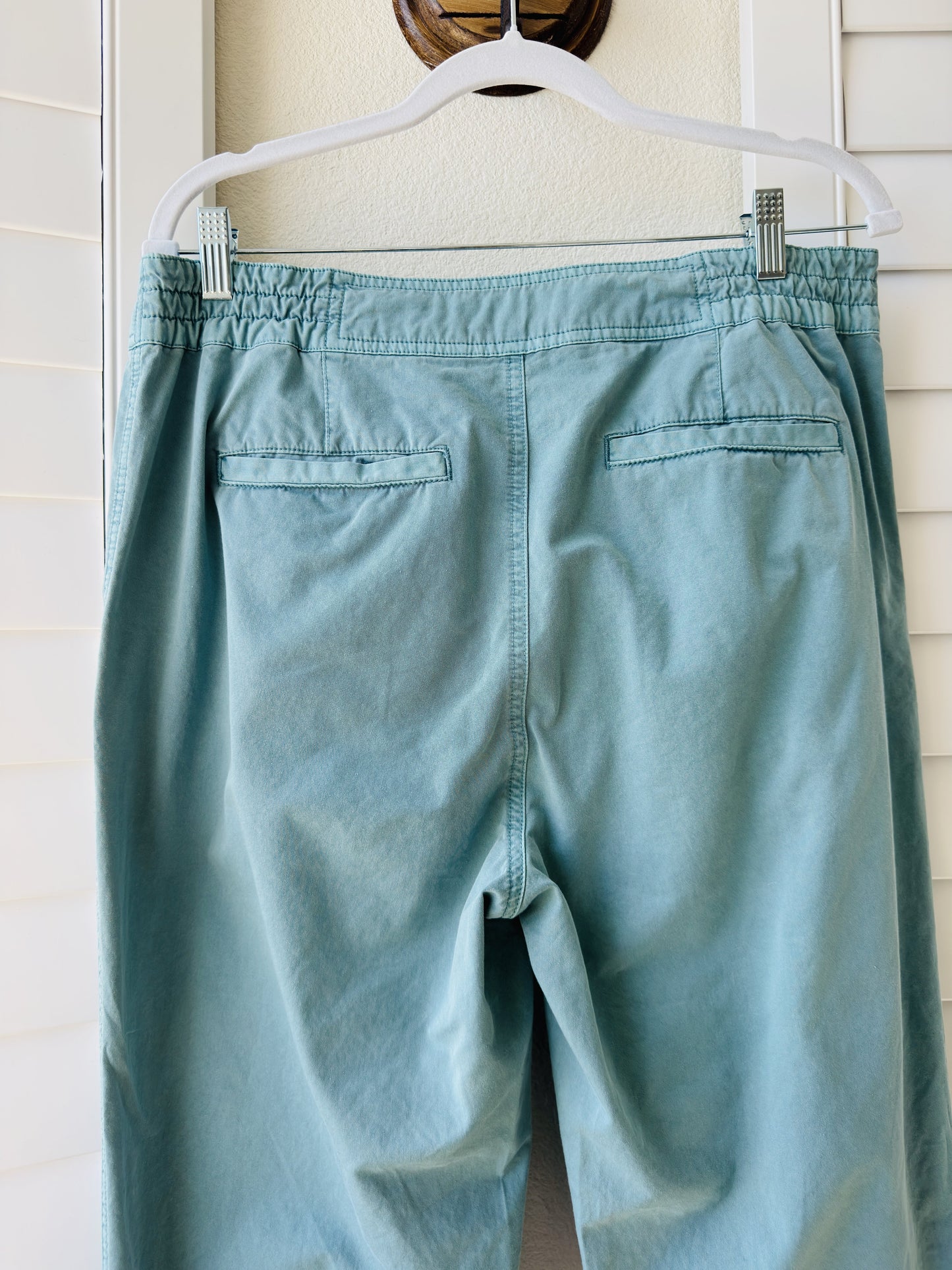 Sundance Teal Cotton Straight Leg Pants Size 12