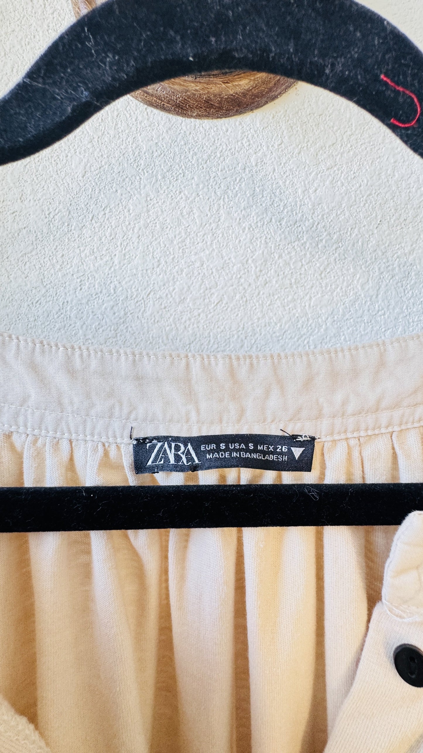 Zara Cotton Balloon Sleeve Mini Dress - Size S
