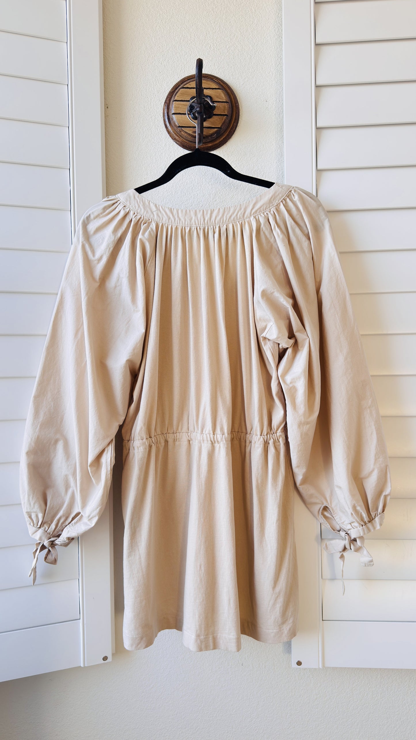 Zara Cotton Balloon Sleeve Mini Dress - Size S
