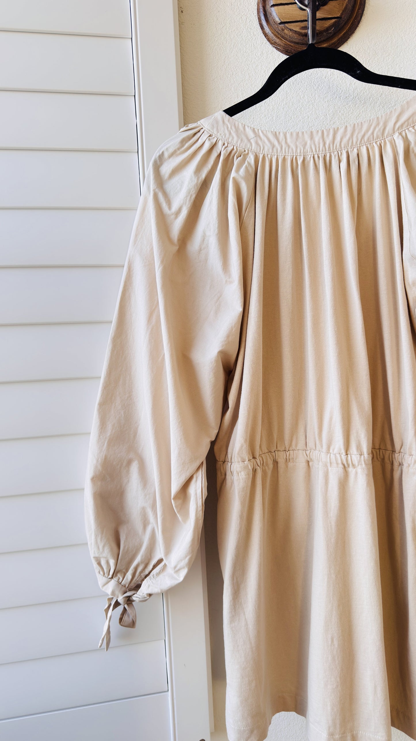Zara Cotton Balloon Sleeve Mini Dress - Size S