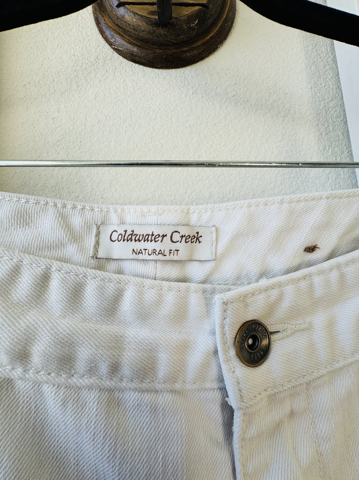 Coldwater Creek White Natural Fit Cropped Pants Size 16