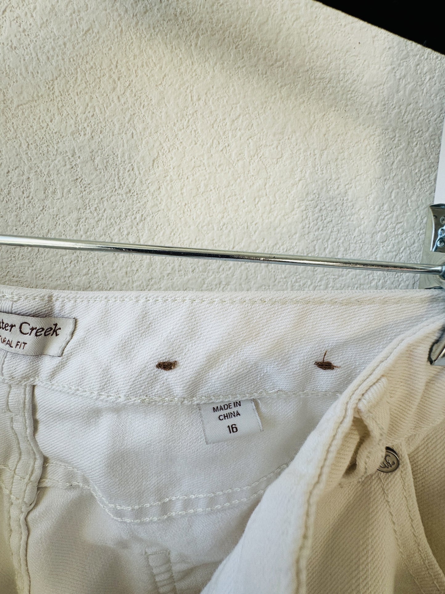 Coldwater Creek White Natural Fit Cropped Pants Size 16