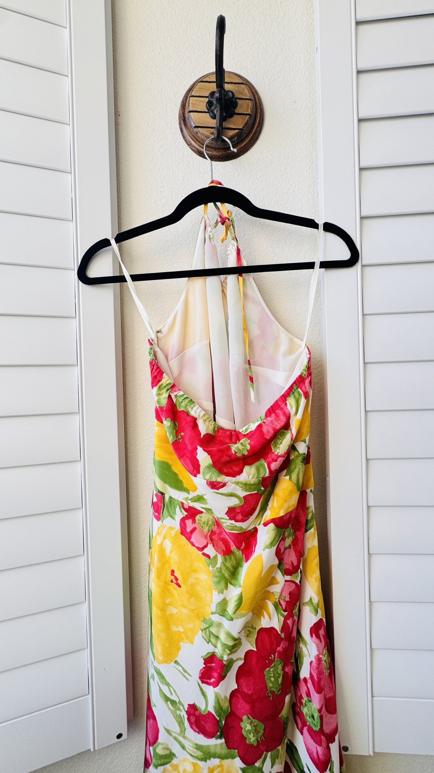 Ann Taylor LOFT Floral Halter Neck Midi Dress - Size 12